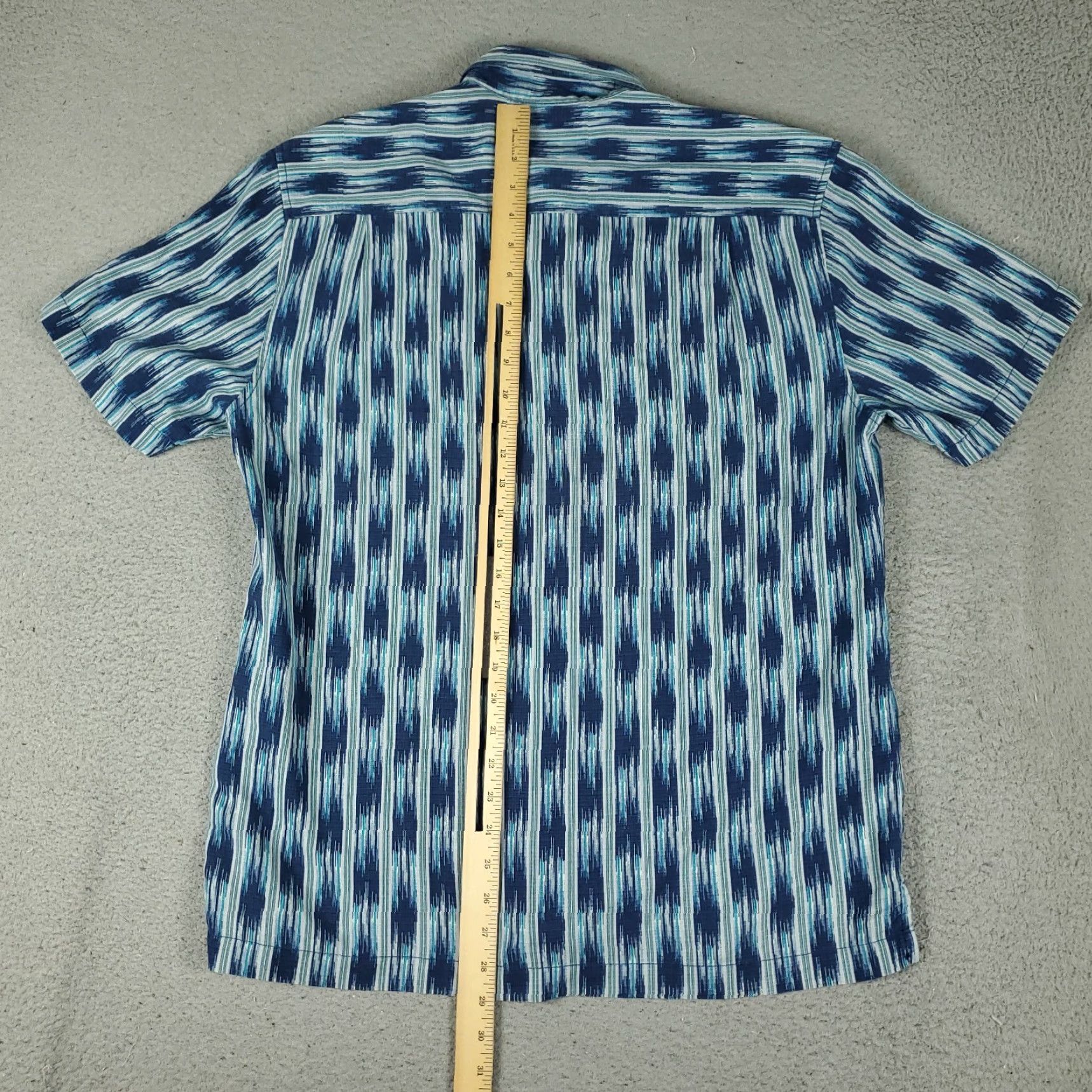 Tommy Bahama Tommy Bahama Shirt Mens Medium Blue Striped Silk Hawaiian Button-Up Short Sleeve Shirt Size US M / EU 48-50 / 2 - 3 Thumbnail