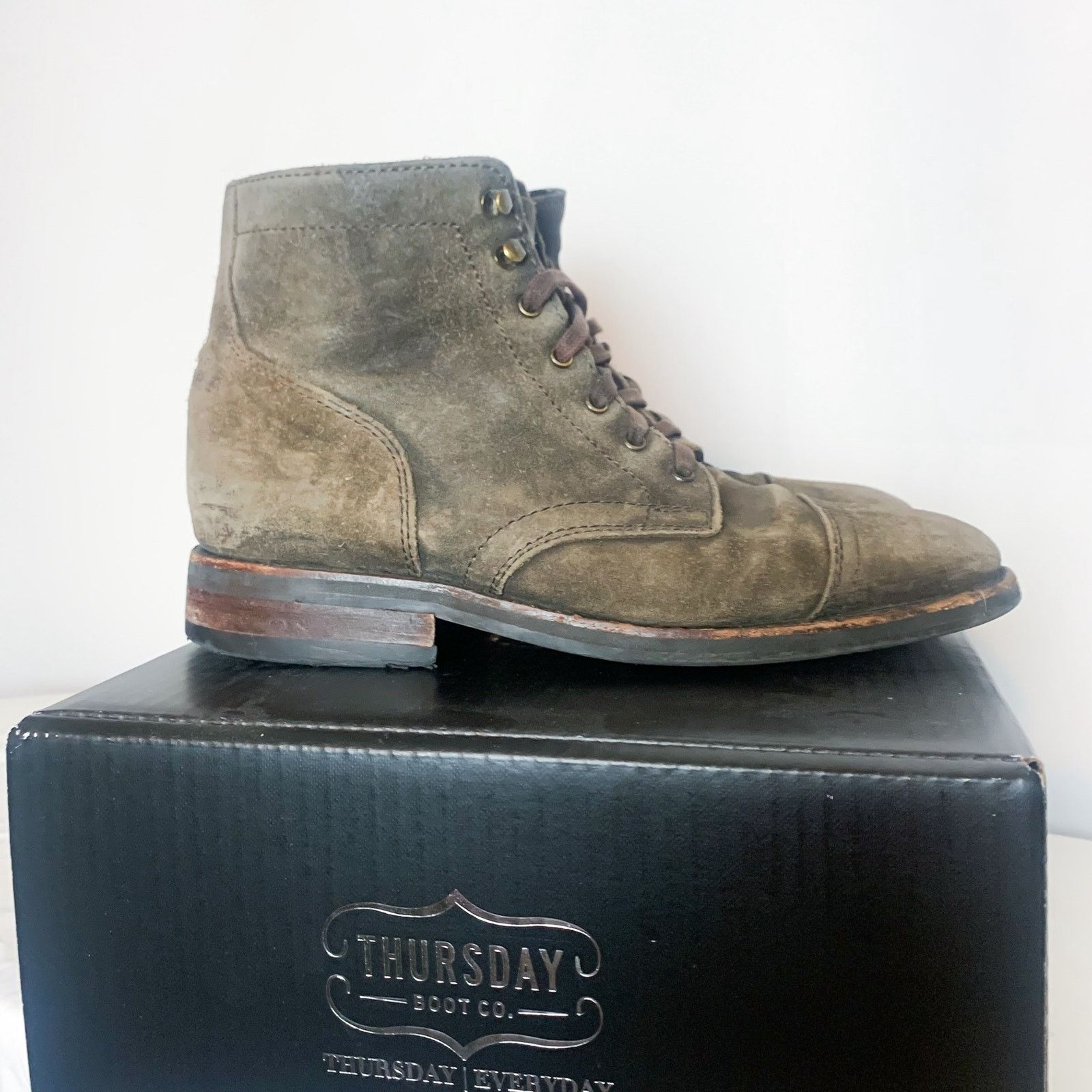Thursday Boot Company THURSDAY BOOT CO Captain Dark Olive Suede Size 9 Size US 9 / EU 42 - 1 Thumbnail