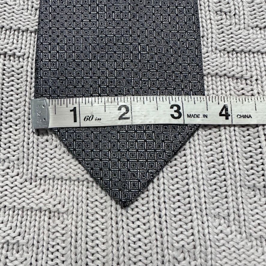 Polo Ralph Lauren Vintage Polo Ralph Lauren silver gray geometric silk tie Size ONE SIZE - 5 Thumbnail