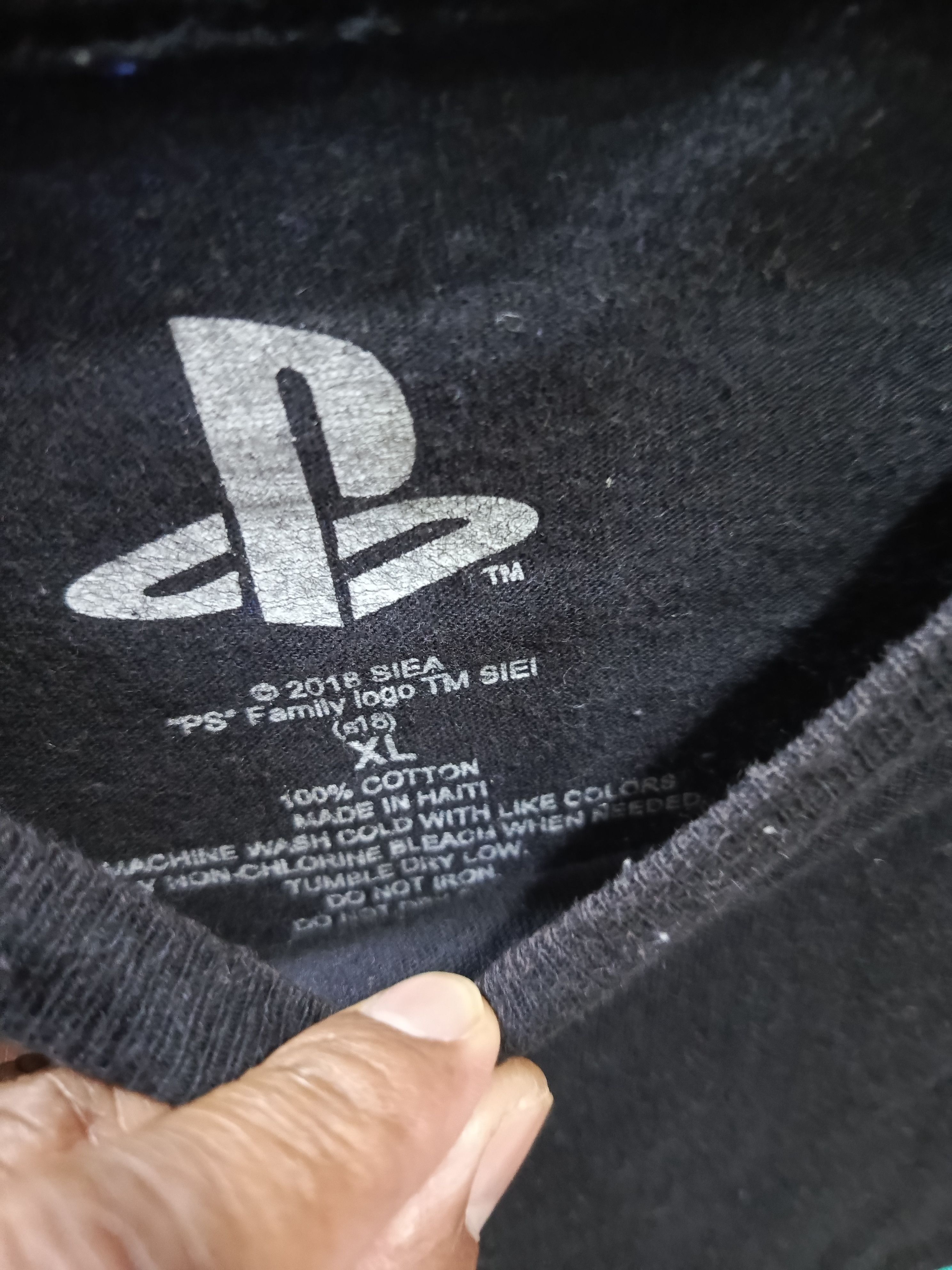 Playstation Playstation T-Shirt Black Long Sleeve Logo on Sleeves Size US XL / EU 56 / 4 - 7 Thumbnail