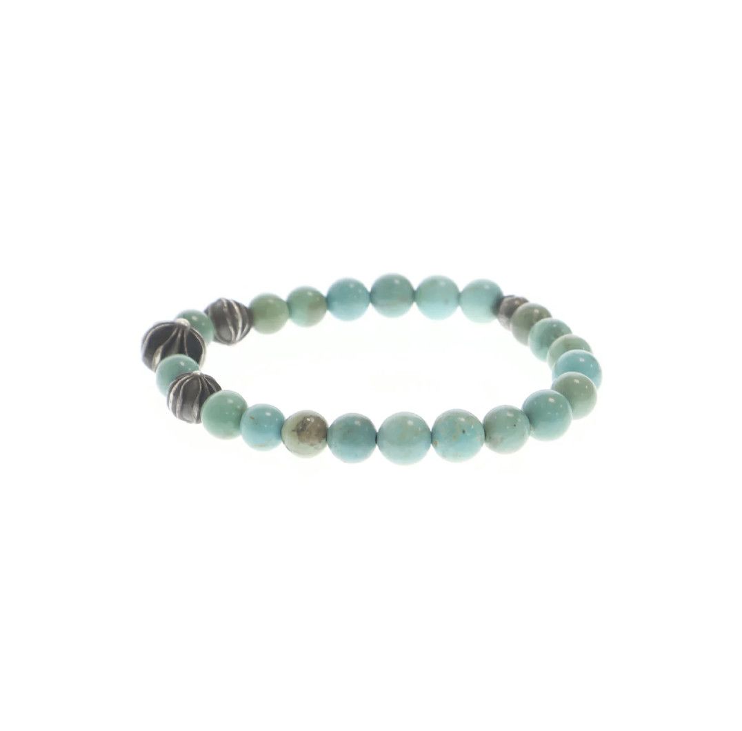 CHROME HEARTS 8MM TURQUOISE BEADS BRACELET