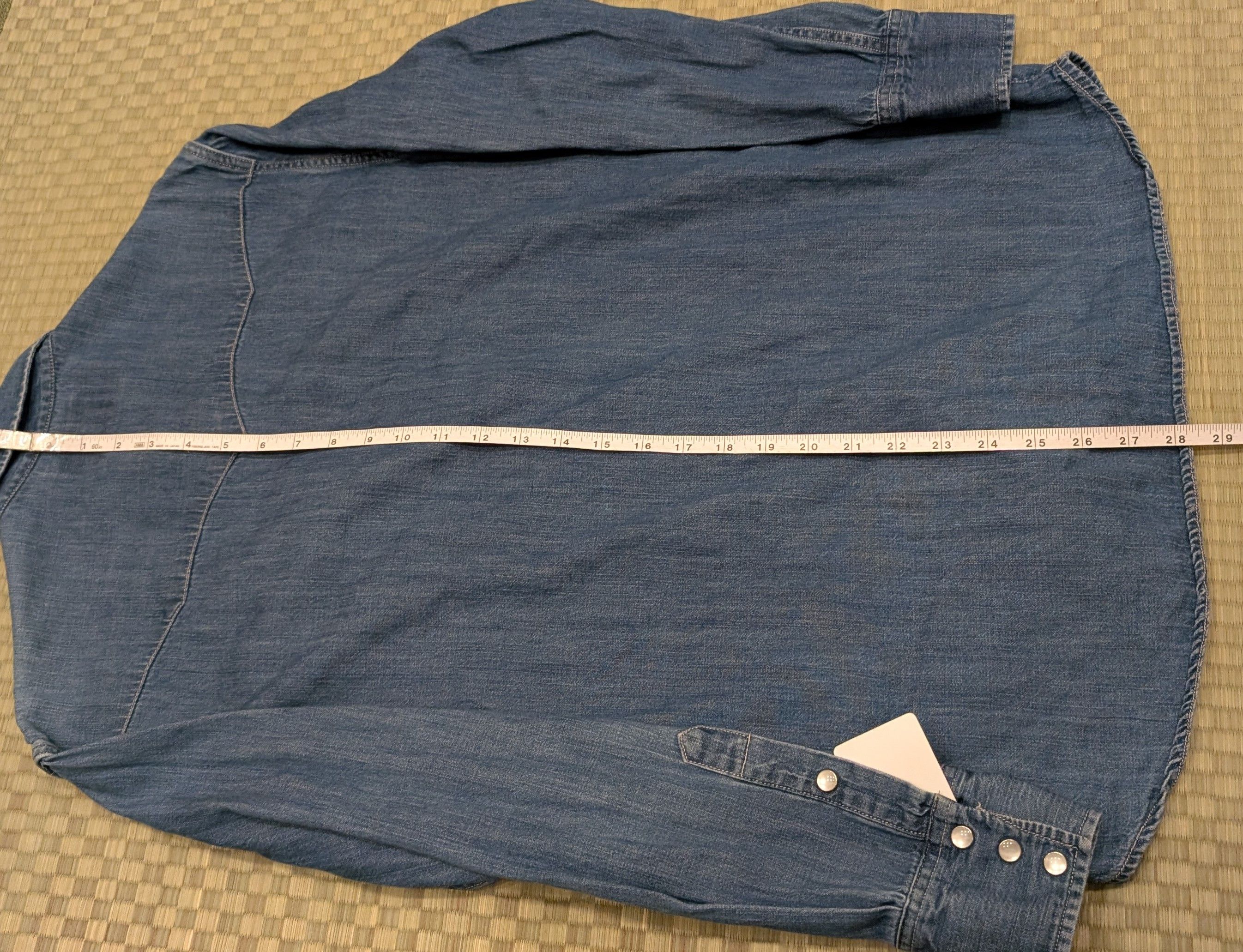 Edwin Edwin Pearl Snap Button Western Shirt Blue Relaxed Fit Size US L / EU 52-54 / 3 - 8 Thumbnail