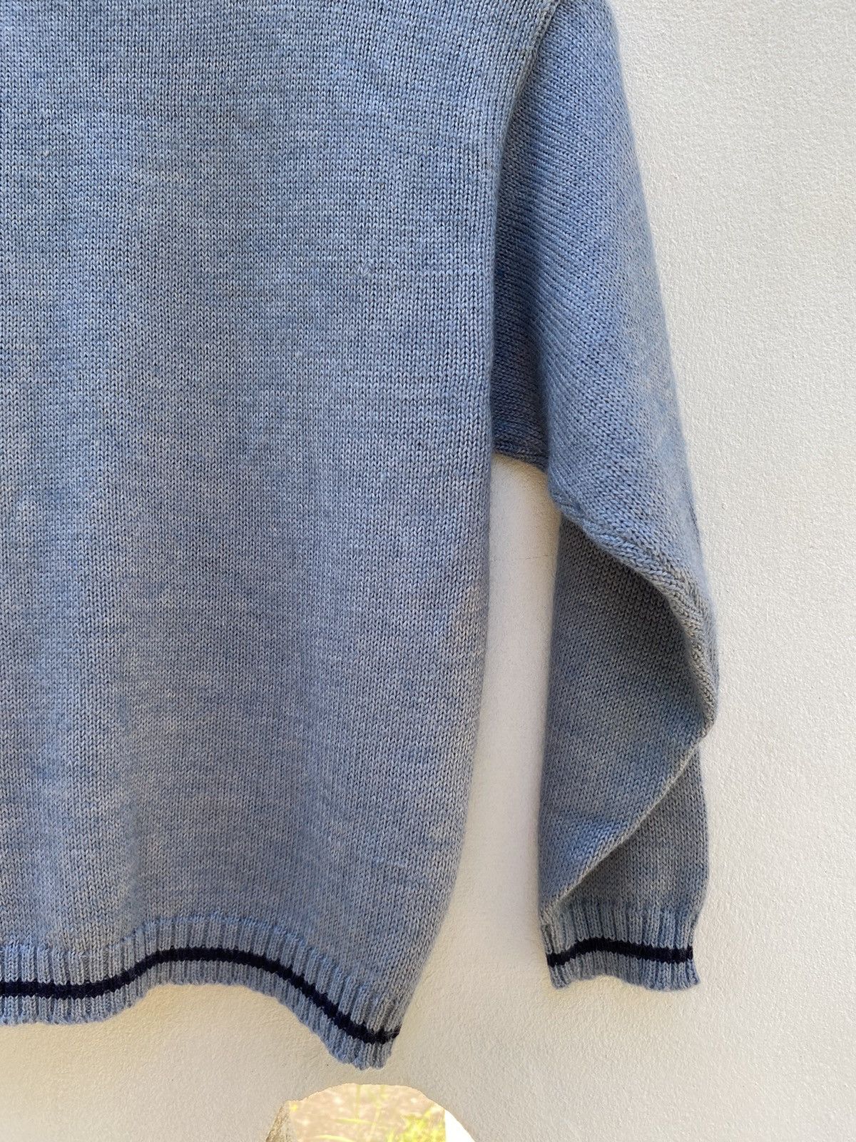 Designer × Vintage POPEYE Gray V-Neck Sweater Size L / US 10 / IT 46 - 8 Thumbnail
