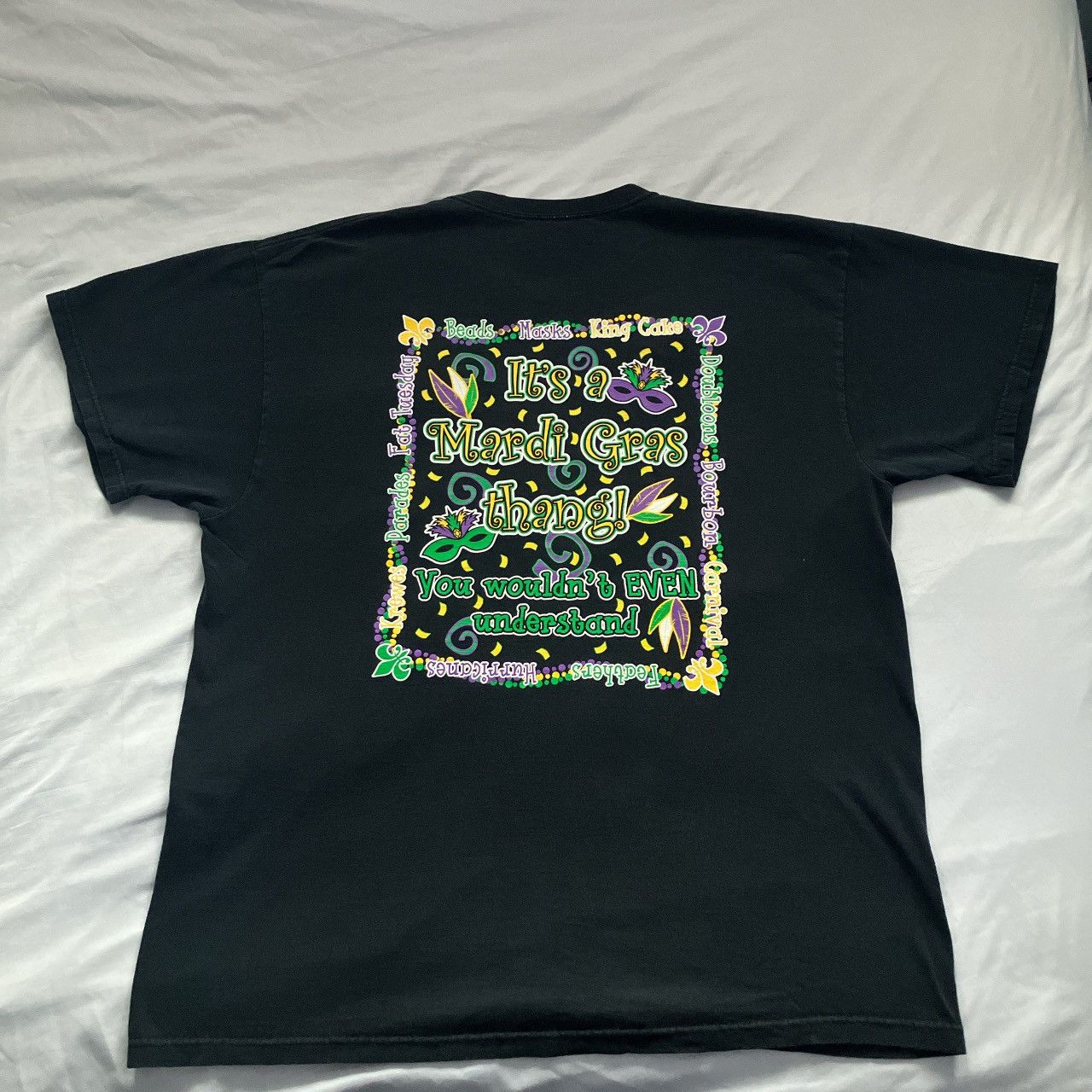 Designer × Vintage Mardi Gras T Shirt Size US XL / EU 56 / 4 - 3 Thumbnail
