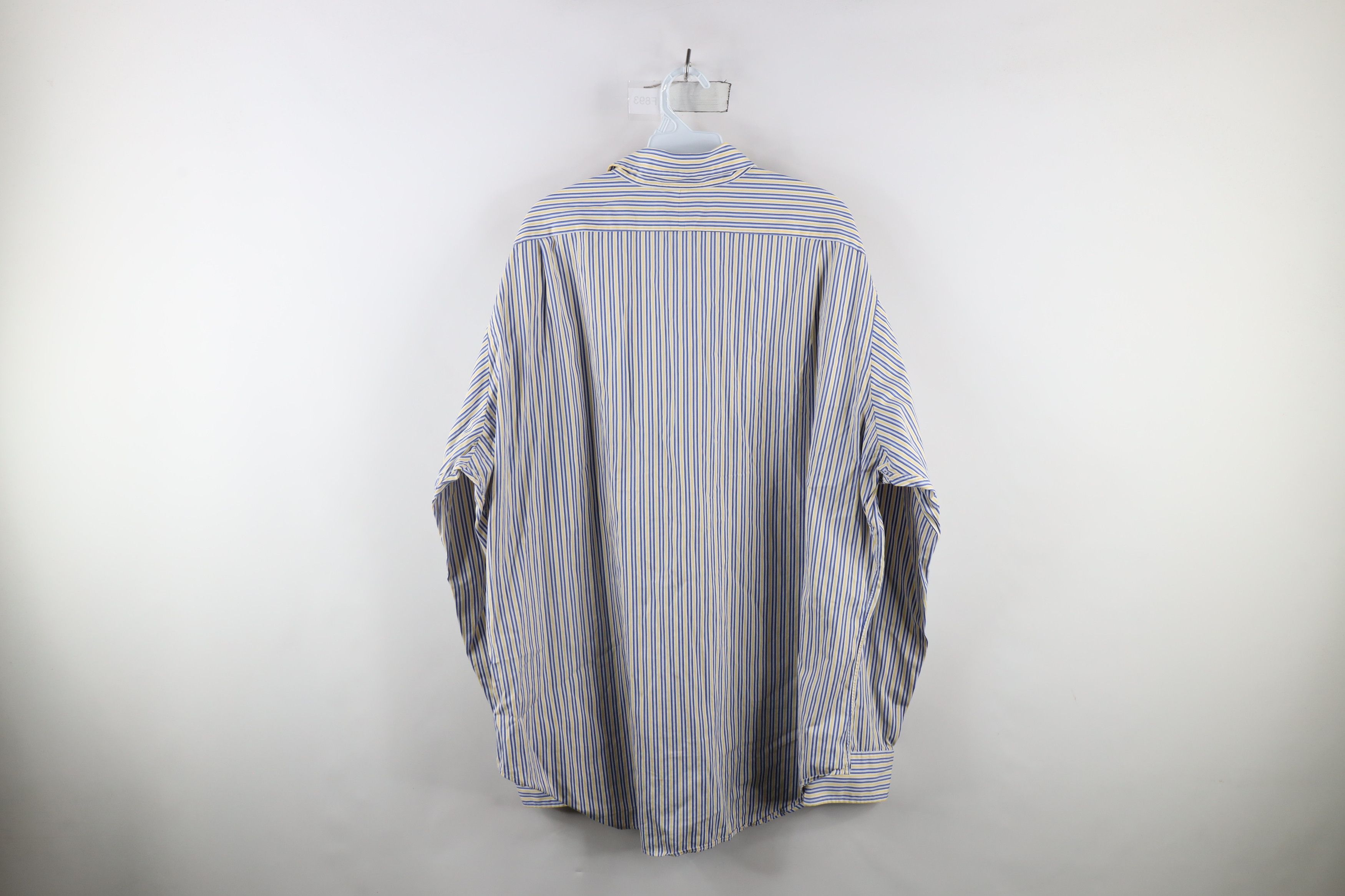 Ralph Lauren × Vintage Vintage 90s Ralph Lauren Fit Striped Collared Button Shirt Size US XXL / EU 58 / 5 - 6 Thumbnail