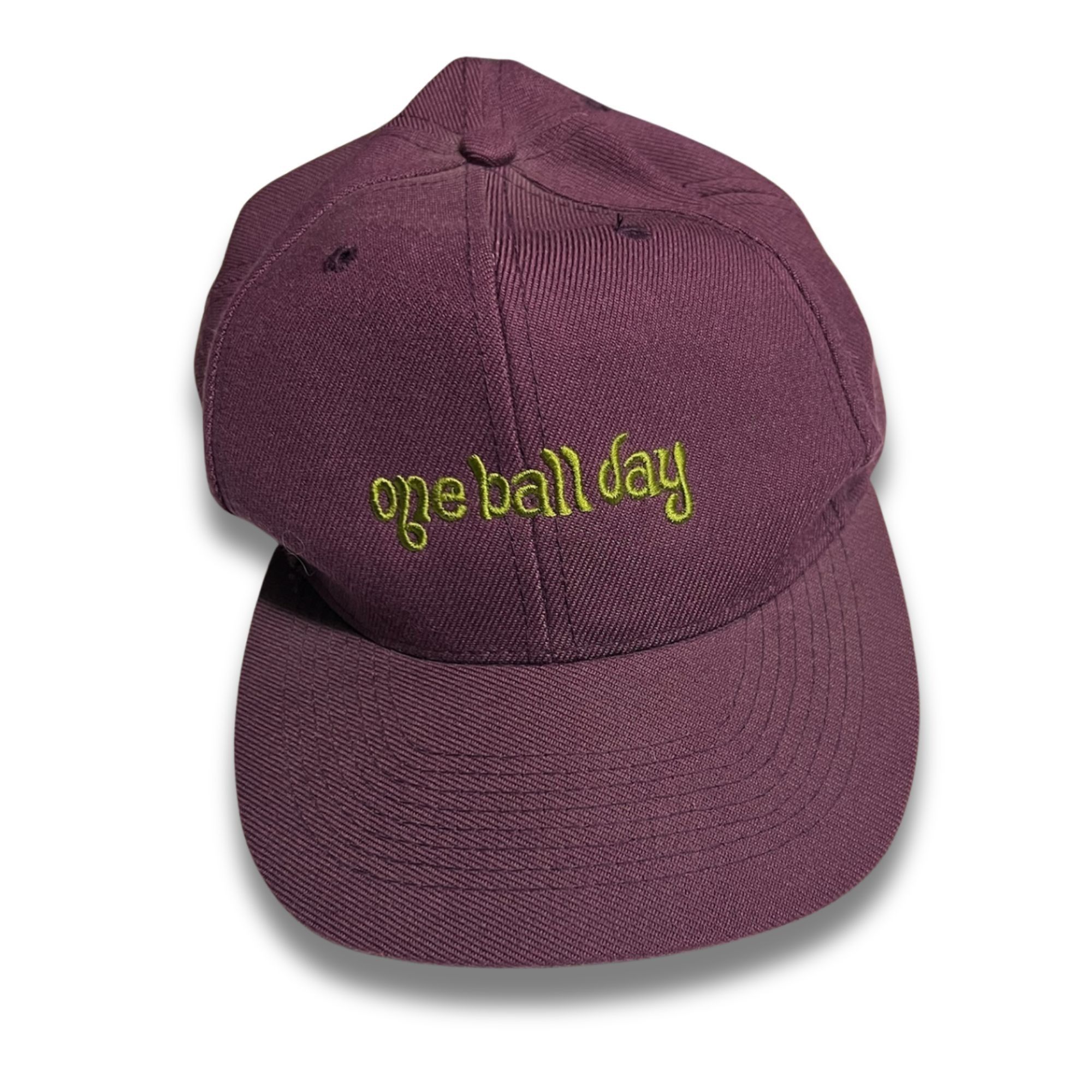 Otto Otto "One Ball Day" Cap Embroidered Purple Baseball Hat Adju Size ONE SIZE - 2 Thumbnail