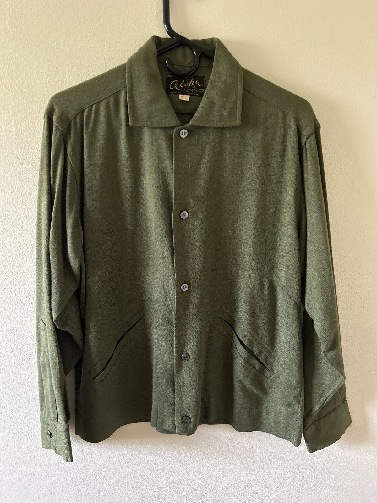 Vintage Aloha Sportswear Moss Green Overshirt Size US M / EU 48-50 / 2 - 1 Thumbnail