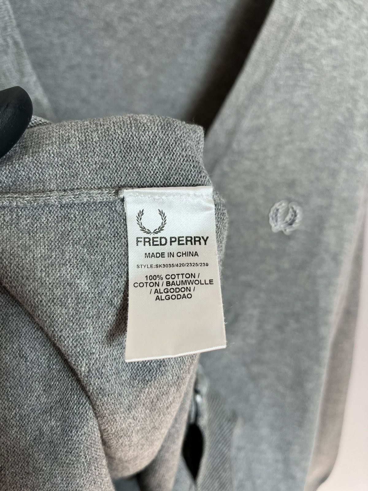 Fred Perry Fred Perry Mens Cardigan Cotton Button Grey Long Sleeve Size US M / EU 48-50 / 2 - 6 Thumbnail