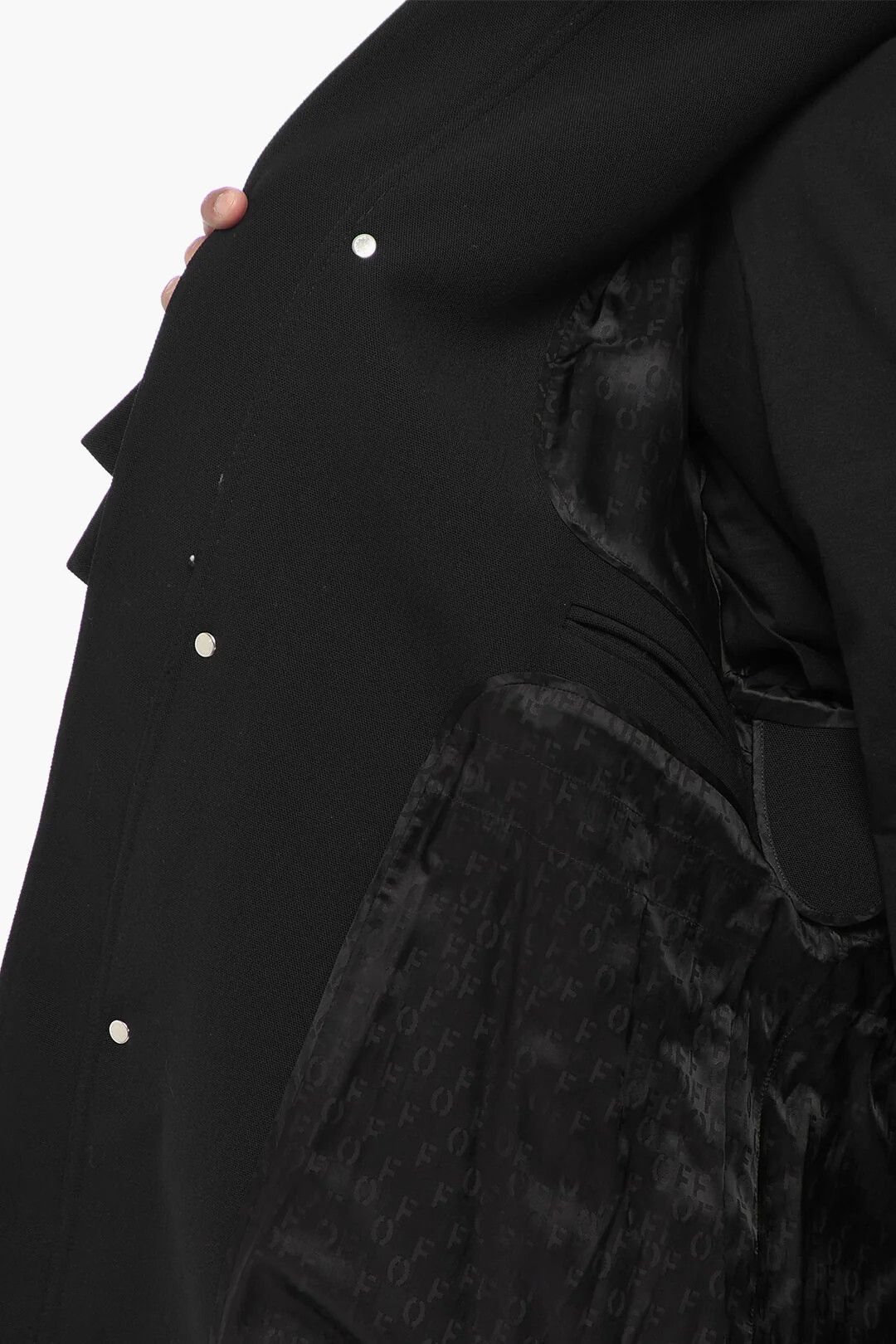 Off-White og1mm0426 Wool Parka in Black Size US L / EU 52-54 / 3 - 5 Thumbnail