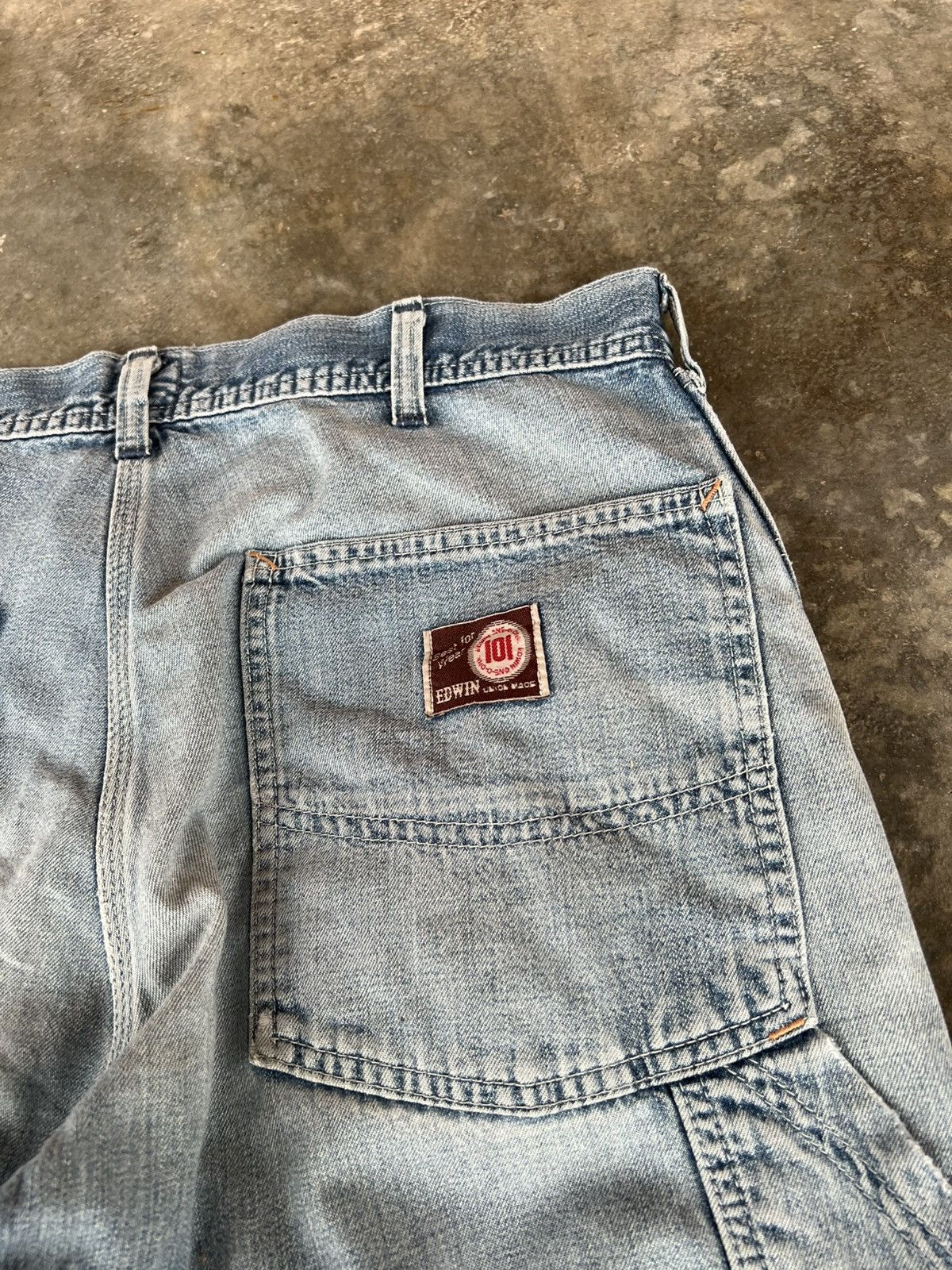 Edwin × If Six Was Nine × Japanese Brand 💥Baggy💥Vintage Edwin 101 Union Made Carpenter Distress Jeans Size US 33 - 12 Thumbnail