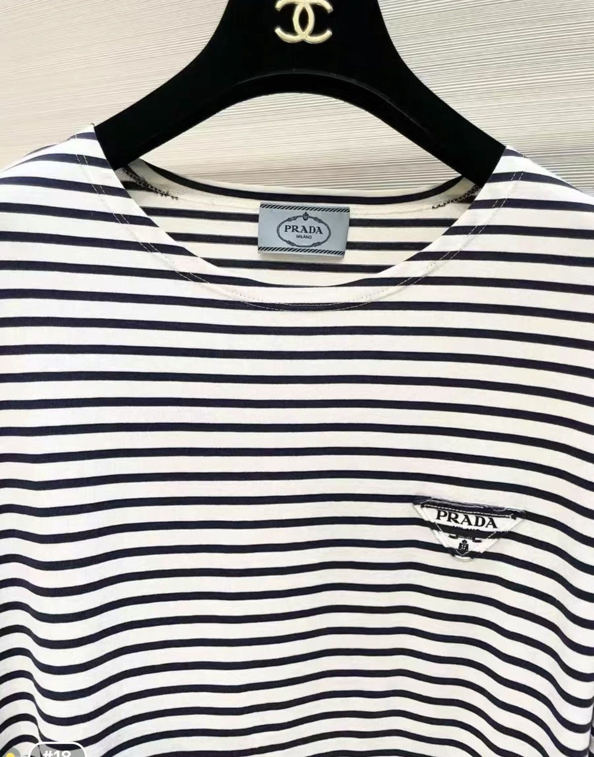 Prada Prada Black & White Striped Long Sleeve T‑shirt J33 Size XL / US 12-14 / IT 48-50 - 6 Thumbnail