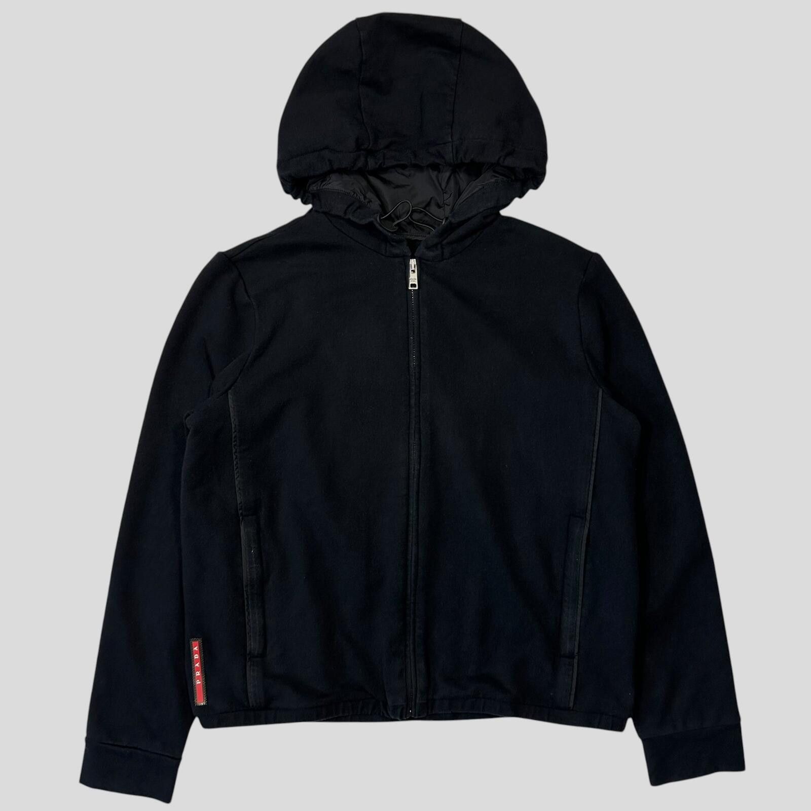 Prada Prada 2017 Red Tab Boxy Cropped Piped Zip-up Hoodie - M Size M / US 6-8 / IT 42-44 - 1 Thumbnail