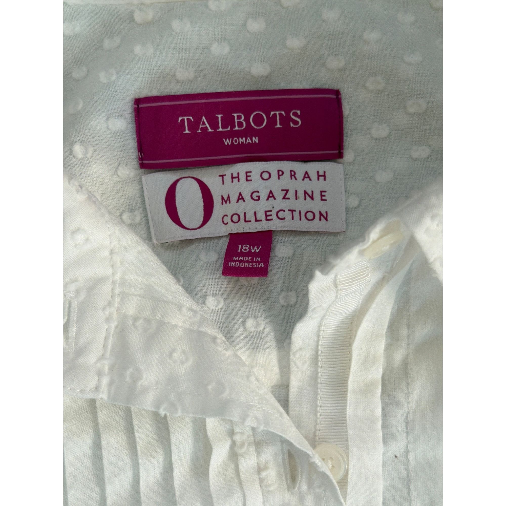 Talbots Talbots 18 W The Oprah Magazine Collection White Textured Pi Size XXL / US 16-18 / IT 52-54 - 4 Thumbnail