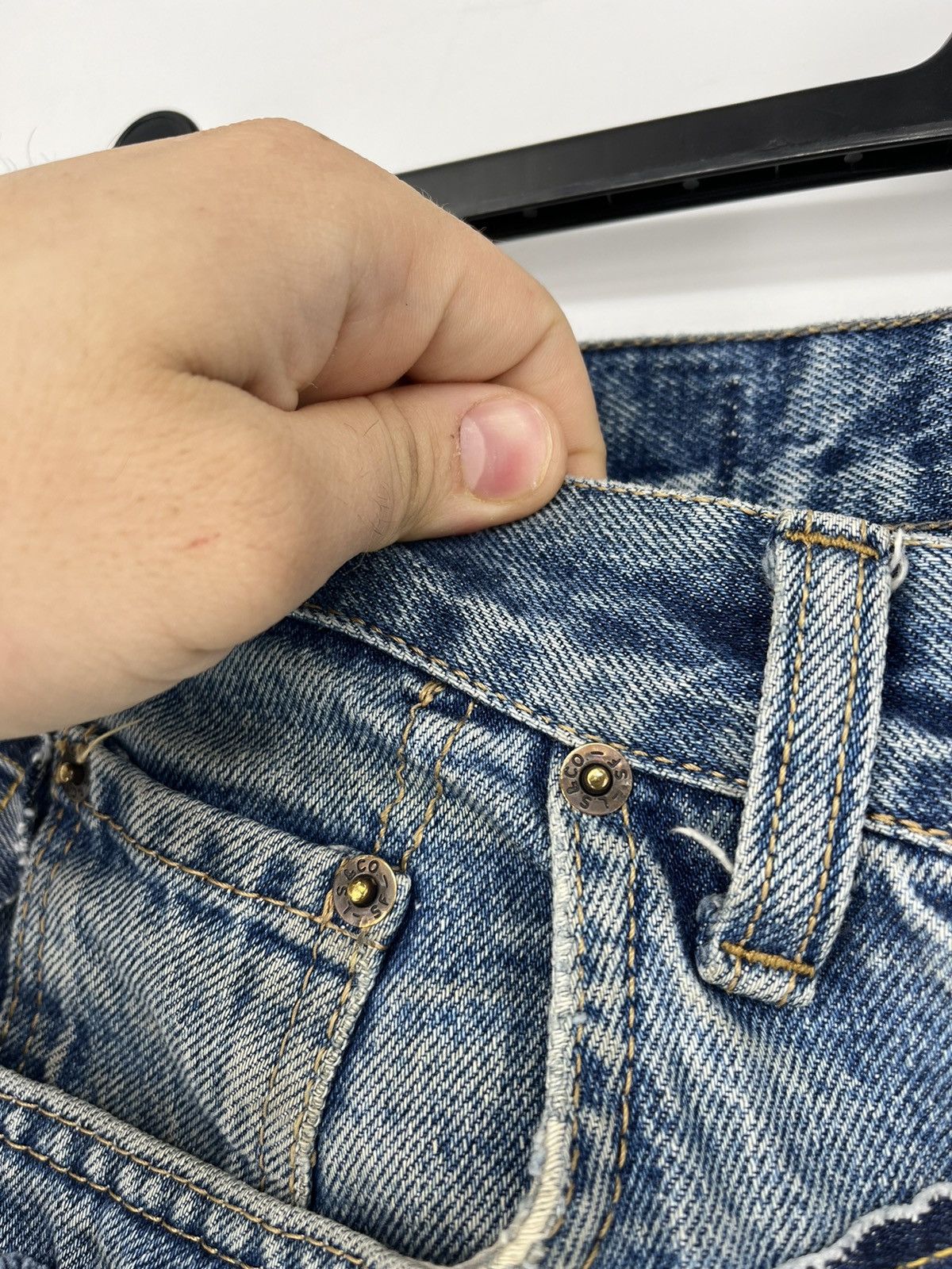 Levi's 90s Levi’s 501 Patchwork Multipocket Denim Custom Jeans USA Size US 34 / EU 50 - 18 Thumbnail