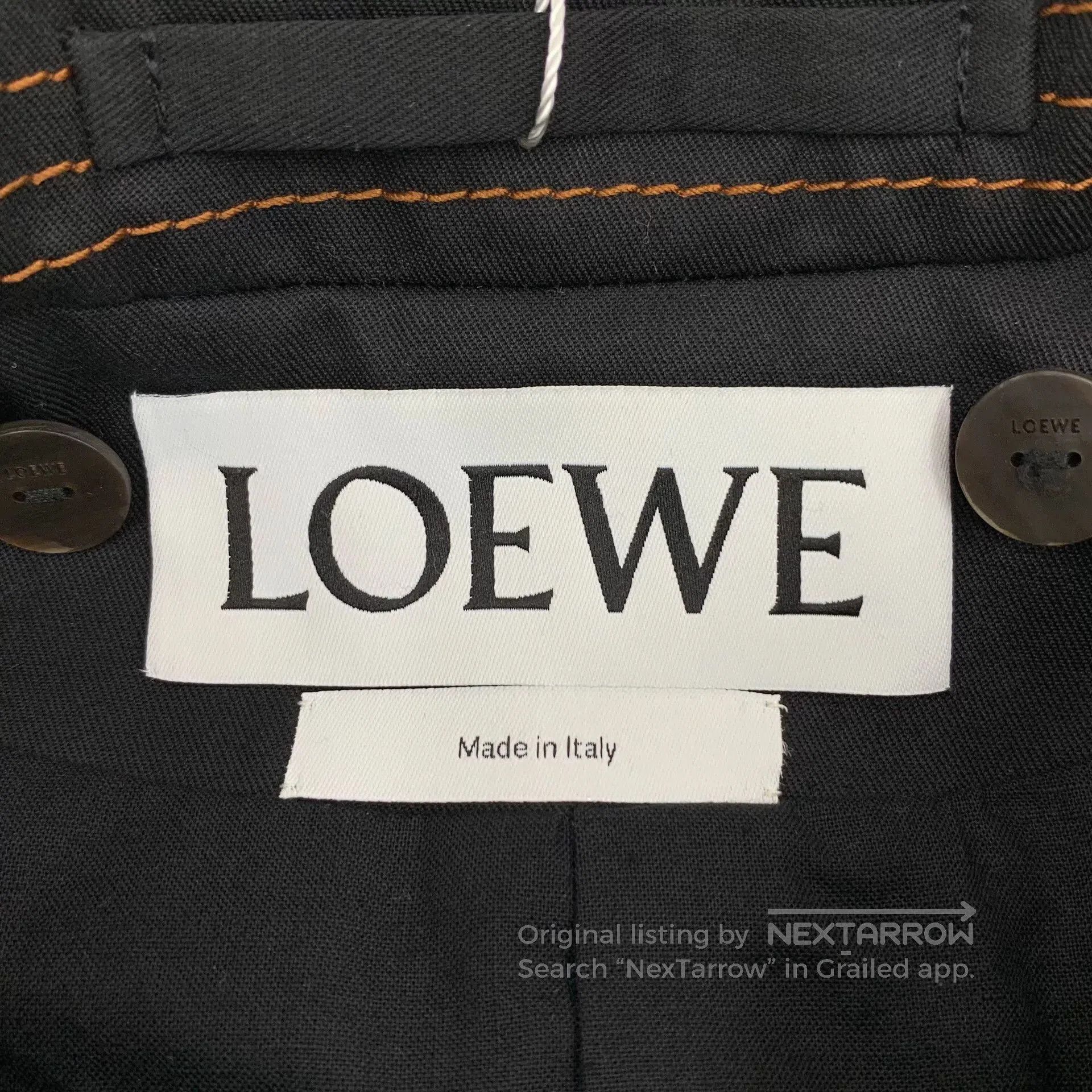 Loewe Loewe Color-Block Fringe Cotton Belted Trench. Size XS / US 0-2 / IT 36-38 - 7 Thumbnail