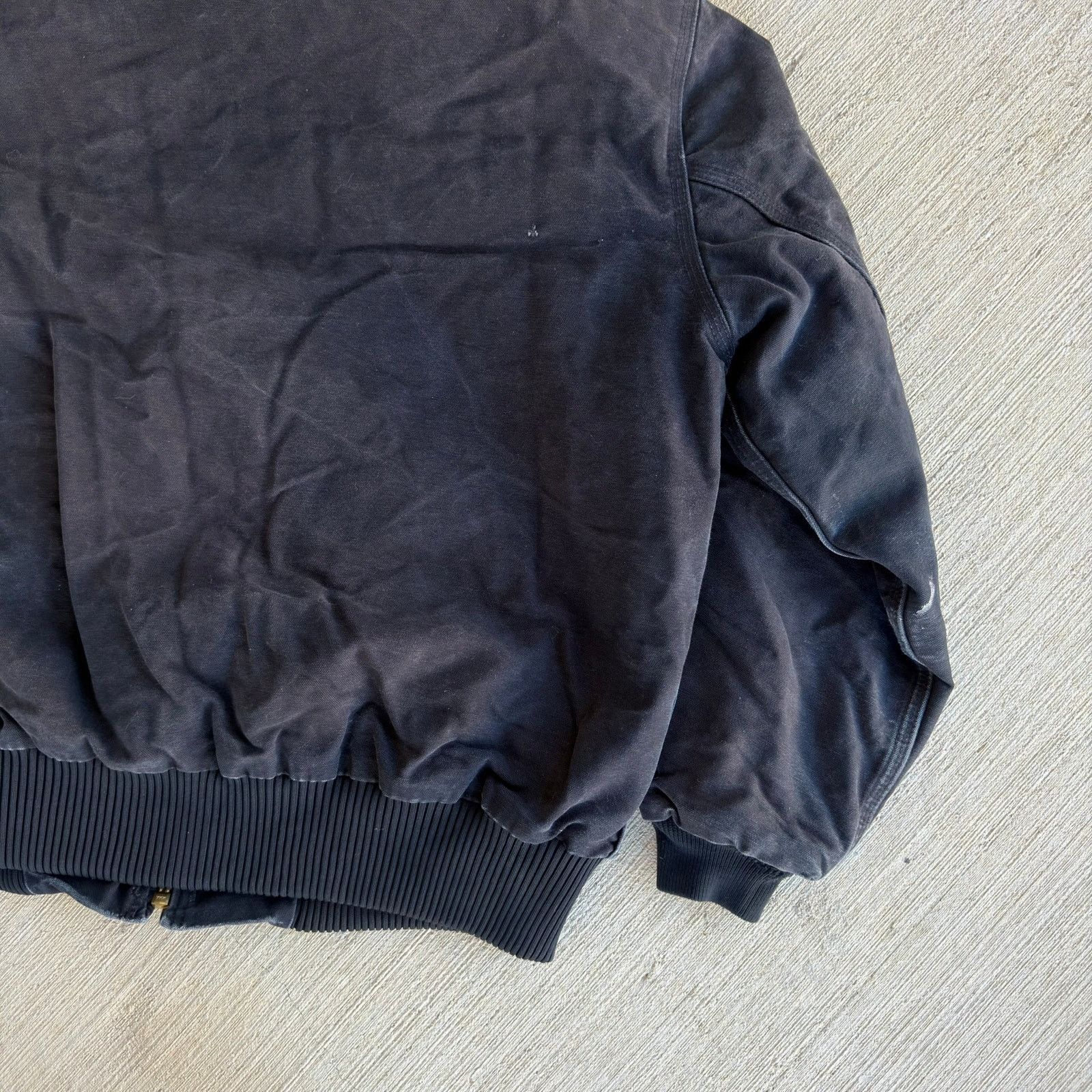 Carhartt × Vintage Carhartt J140 BLK faded black hooded work wear jacket Size US L / EU 52-54 / 3 - 7 Thumbnail