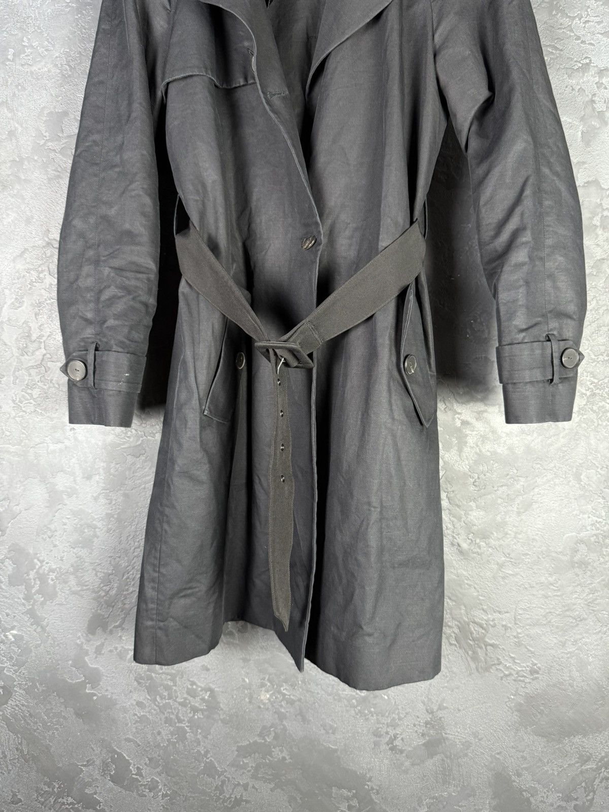 Sandro Women's Sandro Paris Dark Blue Trench Coat Belted Size 36 Size XS / US 0-2 / IT 36-38 - 7 Thumbnail