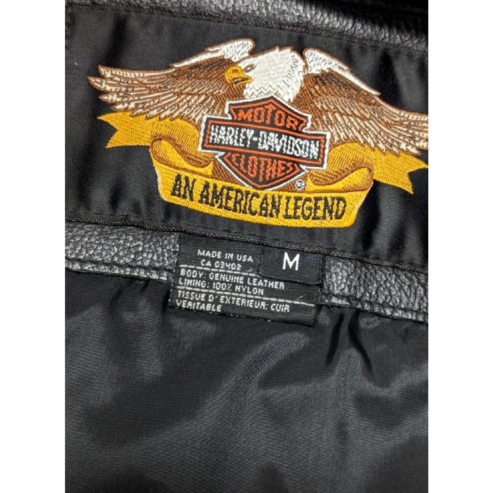 Harley Davidson VINTAGE Harley-Davidson Motorcycle Jacket Cafe Racer Leather Black M Mens US Made Size US M / EU 48-50 / 2 - 6 Thumbnail