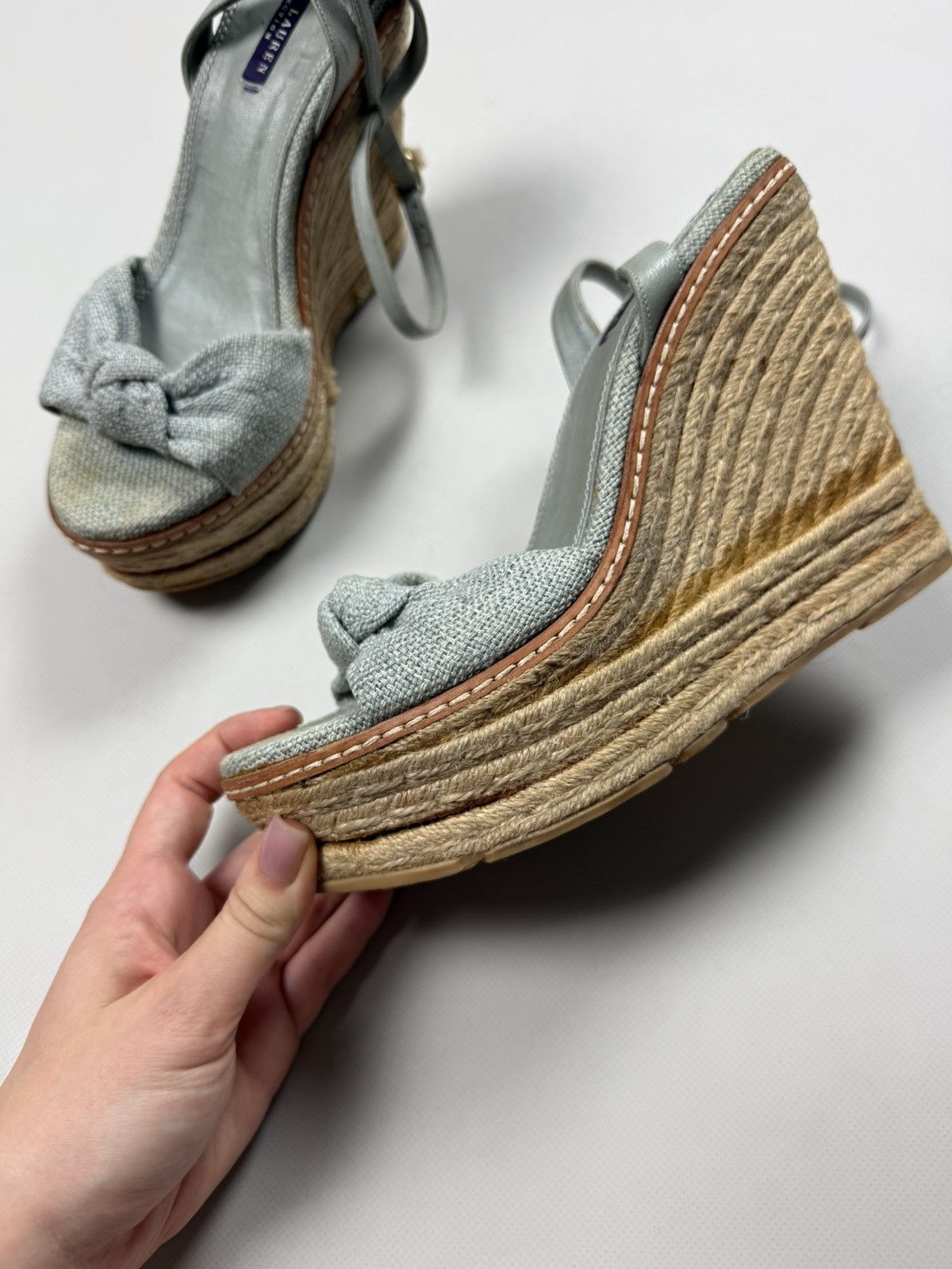 Ralph Lauren Purple Label Ralph Lauren Purple Fistina Espadrille Wedge Sandals Shoes Size US 9.5 / IT 39.5 - 15 Thumbnail