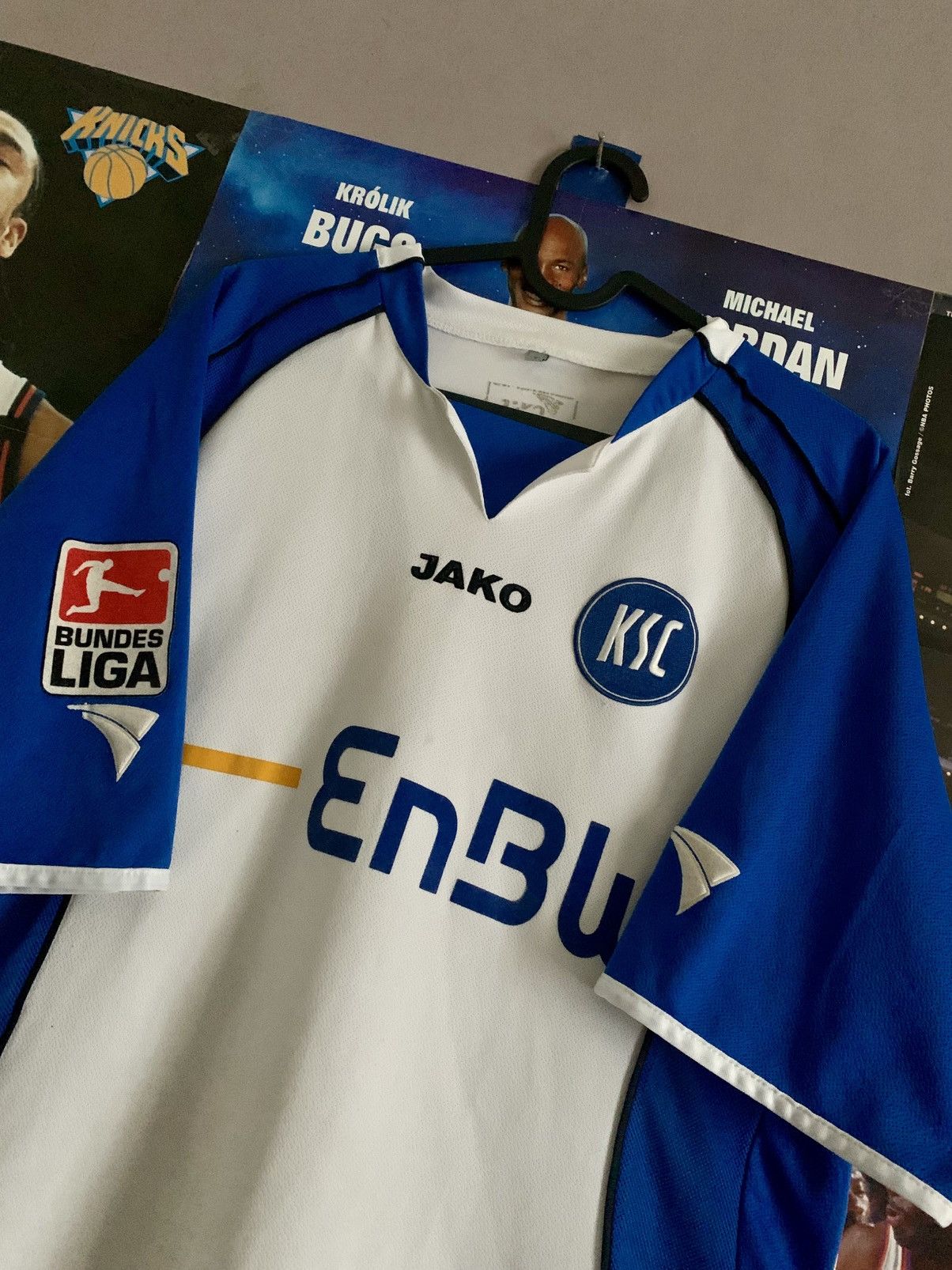 Vintage 2004/2005 Karlsruher SC #10 Ioannis Masmanidis Match Jersey Size US M / EU 48-50 / 2 - 2 Thumbnail