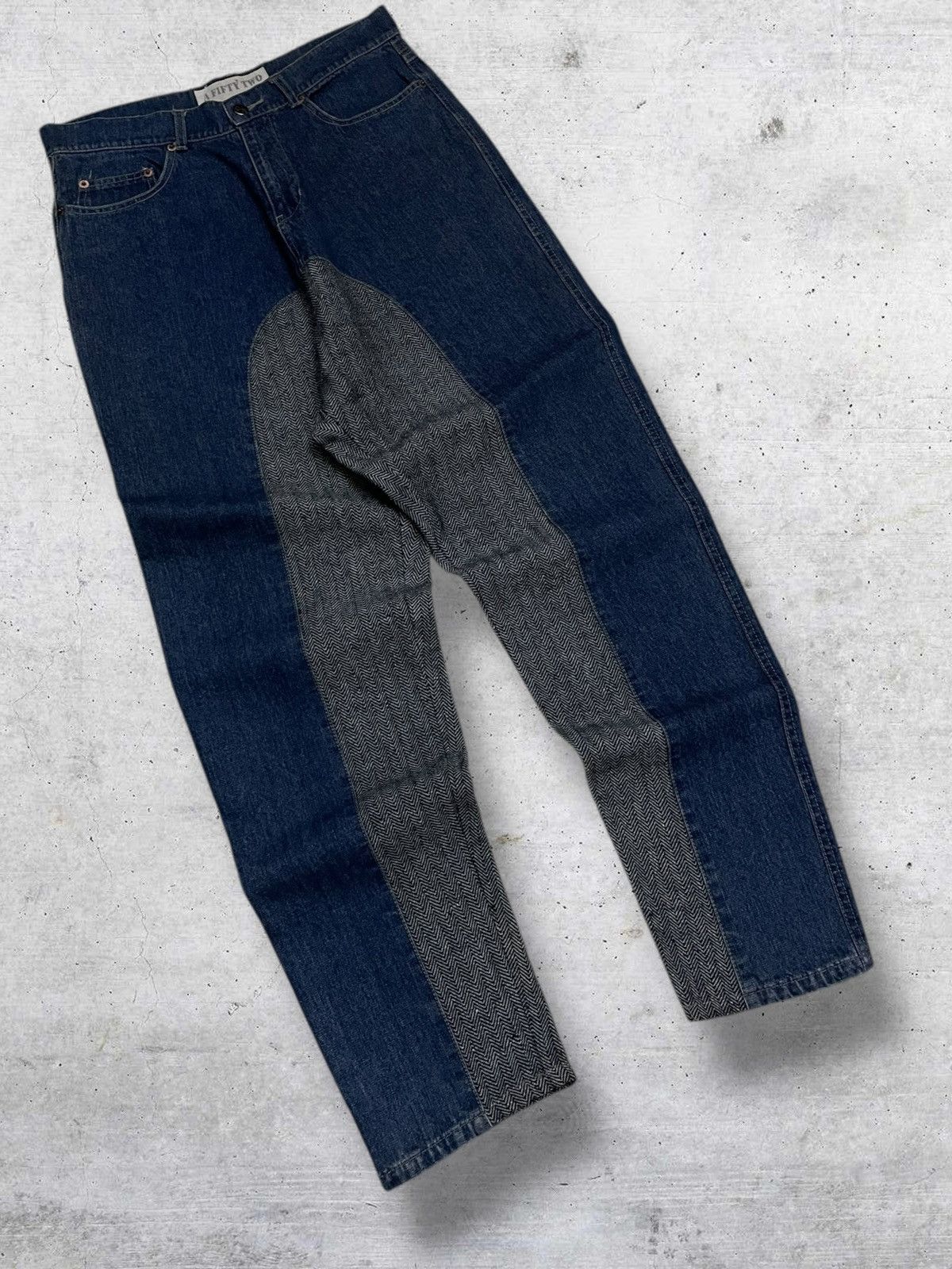 Japanese Brand VINTAGE DOUBLE LAYERED TWEED JAPAN DESIGNER AFIFTY TWO DENIM Size US 31 - 2 Thumbnail