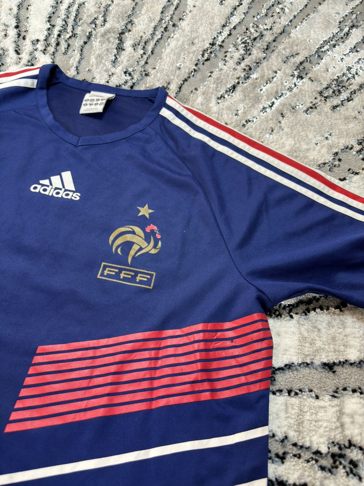 Adidas × Vintage Adidas 2009/10 France Soccer Jersey Men’s Blokecore Drill Size US S / EU 44-46 / 1 - 5 Thumbnail