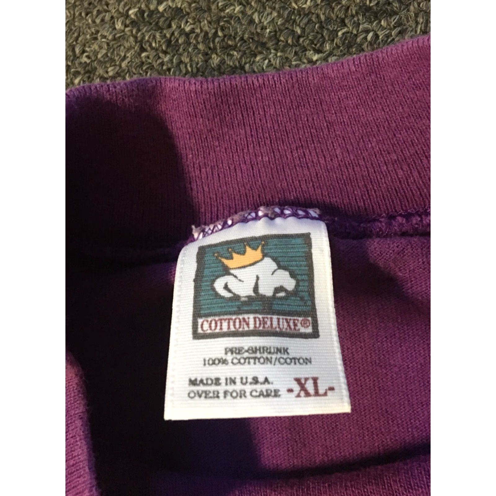 Vintage VINTAGE 90s Alaska Whale Tail Mock Neck Shirt XL Purple USA Nature Ocean Fishing Sea Cotton Deluxe Mens Graphic Tee Size US XL / EU 56 / 4 - 3 Thumbnail