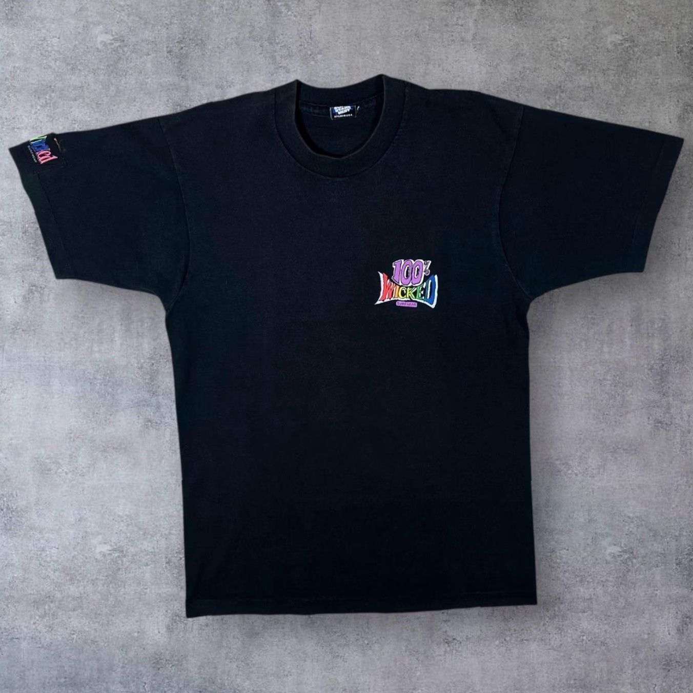 Vintage VINTAGE Screen Stars 90’s T-Shirt Shark Graphic Single Stitch 100% Wicked Surfwear M Black Mens Size US M / EU 48-50 / 2 - 2 Thumbnail