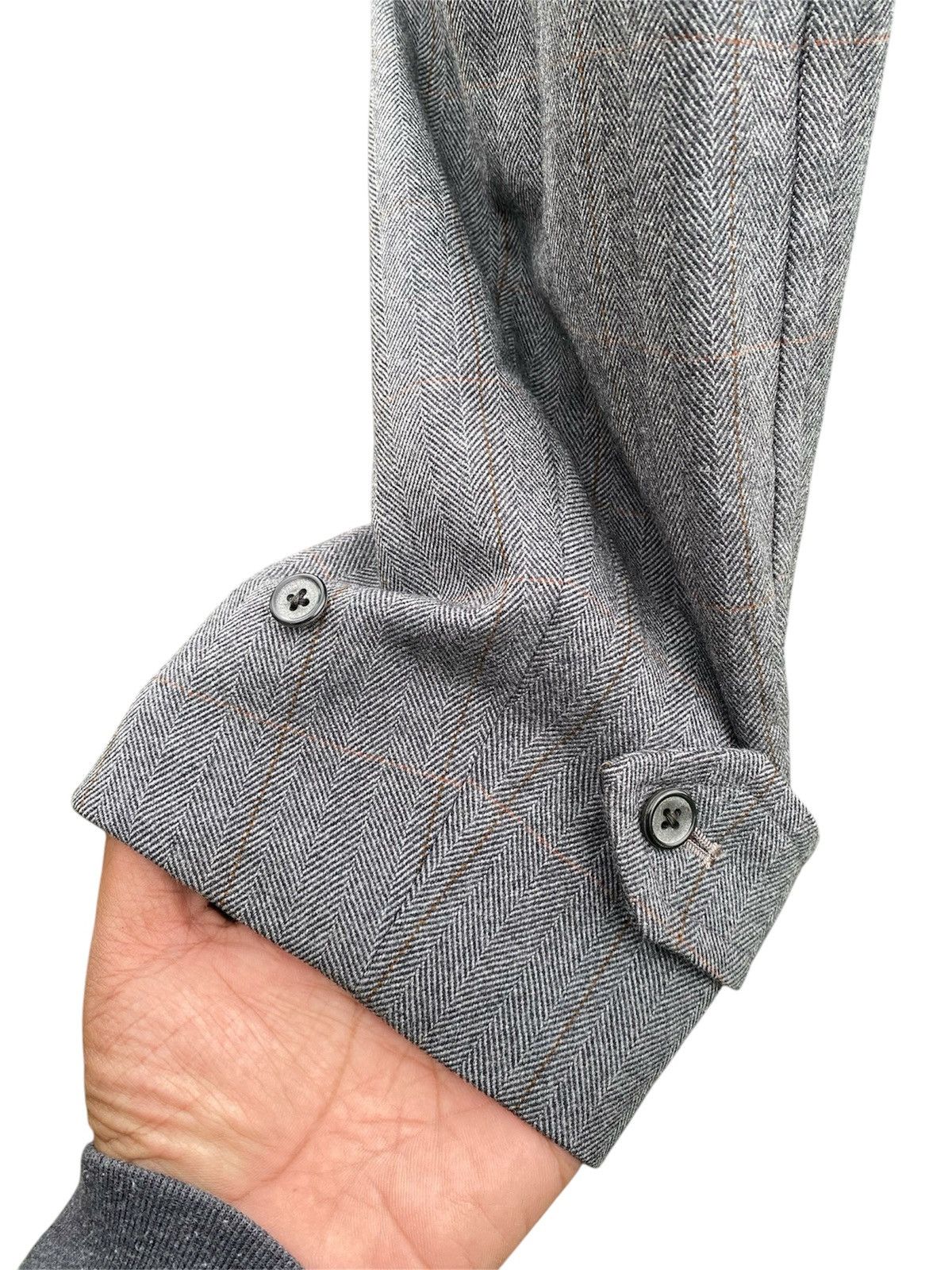 Burberry Prorsum Vintage 80s Burberrys’ London Grey Wool Overcoat Size 40R - 11 Thumbnail