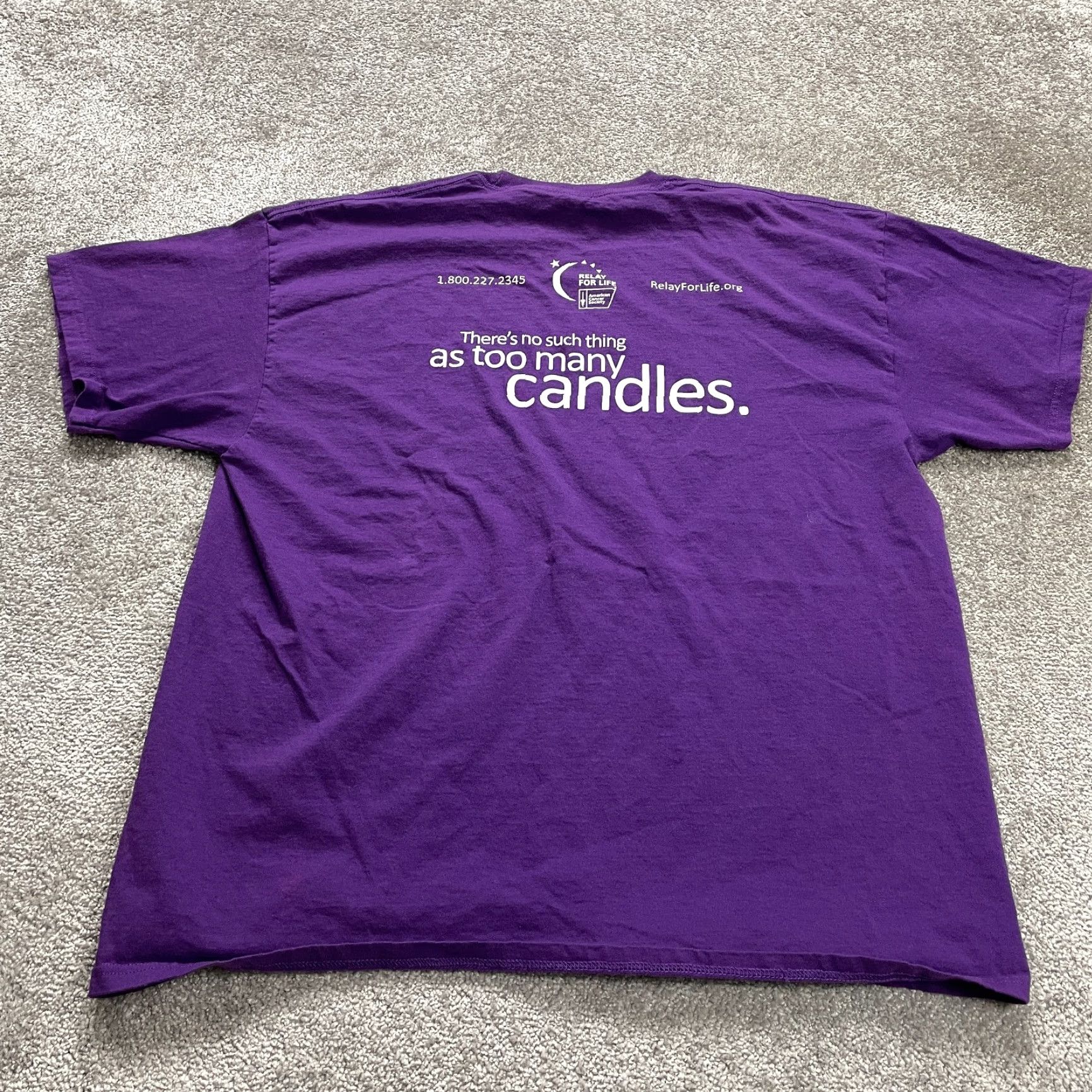 Delta VINTAGE Delta Magnum Weight T-Shirt Mens 2XL Purple Cotton Crew Neck Graphic Print 90s Outdoor Mens Size US XXL / EU 58 / 5 - 2 Thumbnail