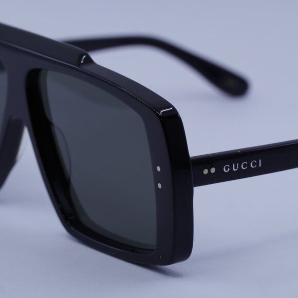 Gucci Gucci GG1369S 001 Sunglasses Black Square Frame, Grey Lenses Size ONE SIZE - 9 Thumbnail