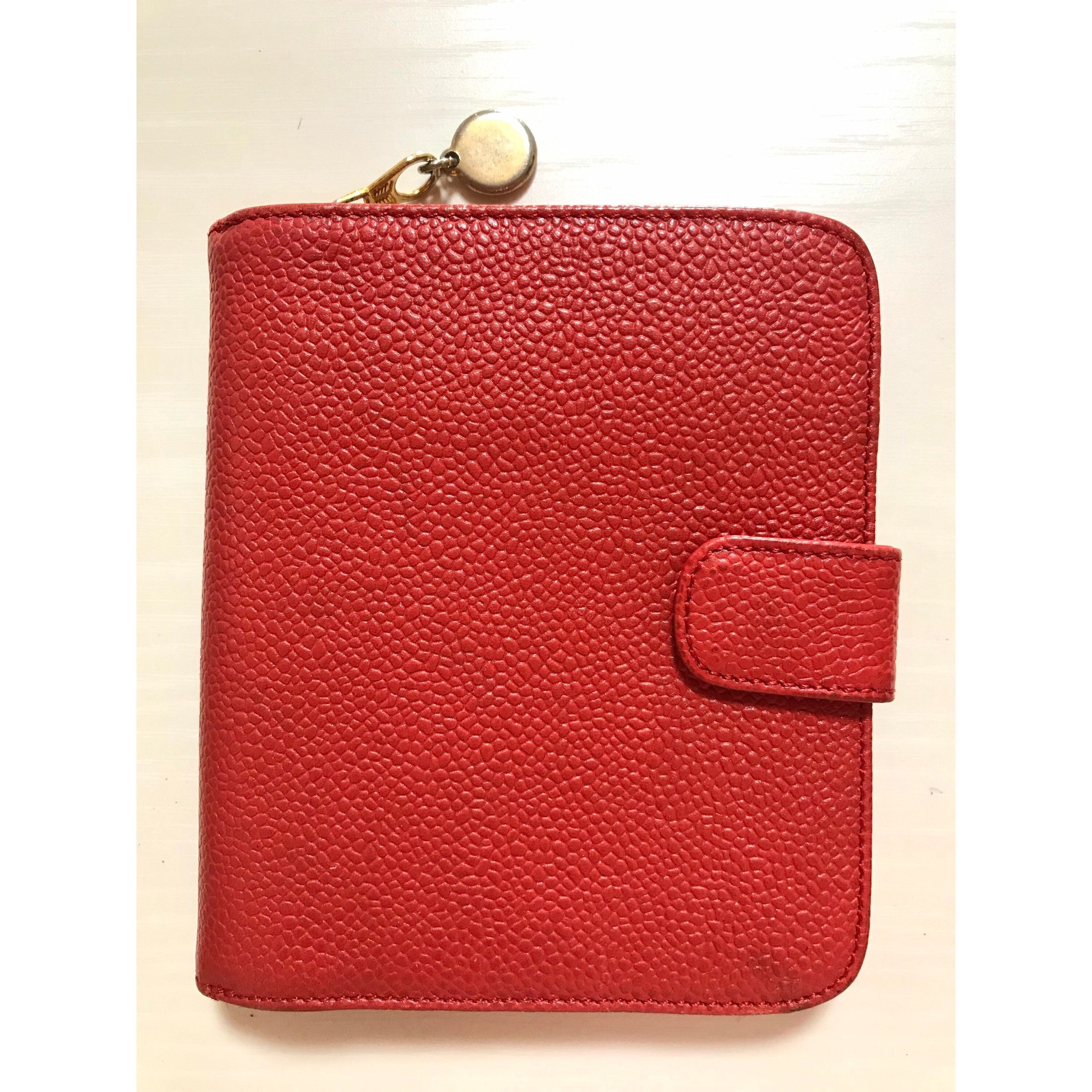 Chanel Vintage CHANEL red caviar skin round zipper wallet with CC Size ONE SIZE - 2 Thumbnail