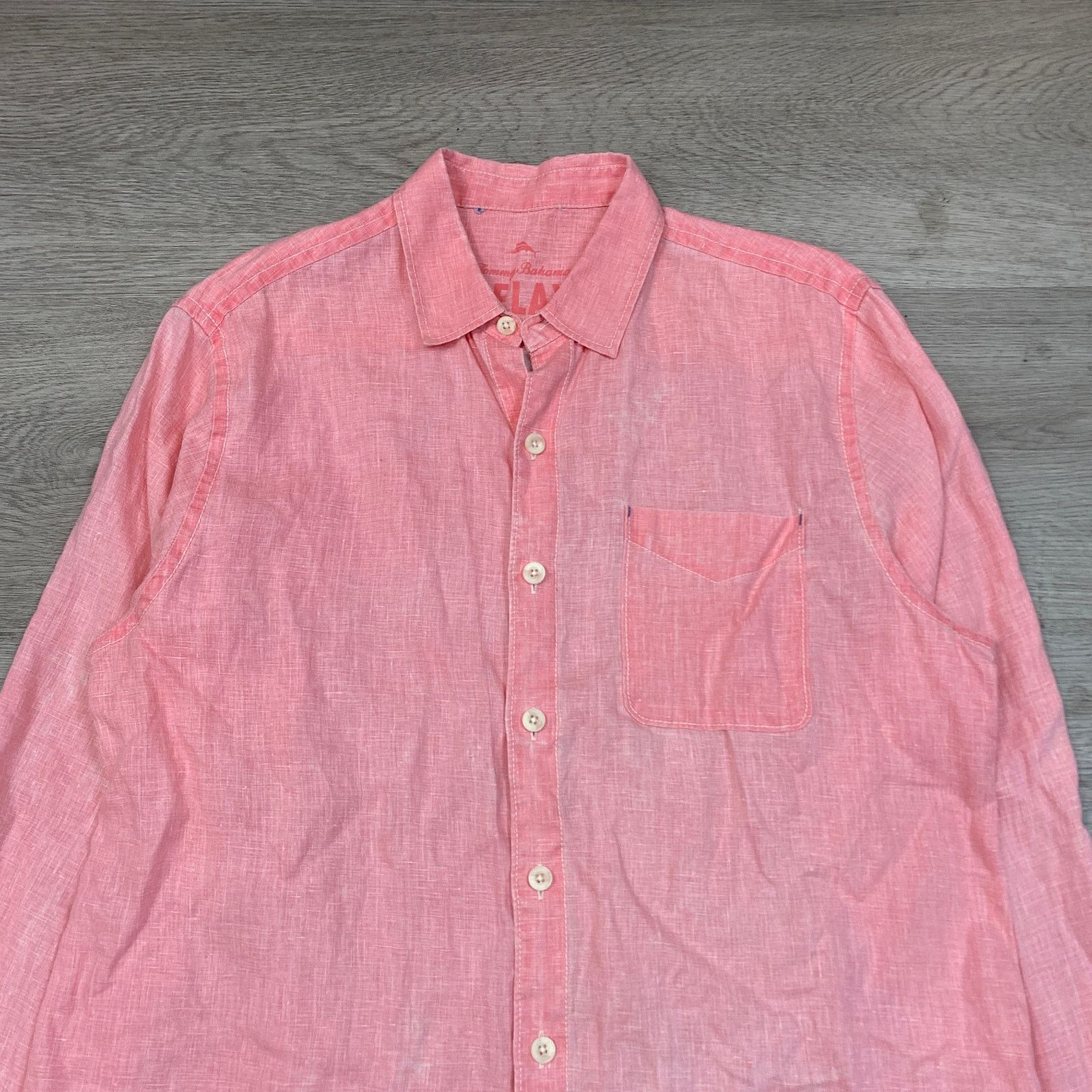 Tommy Bahama Tommy Bahama Relax Linen Button Up Shirt Men's Medium Preppy Size US M / EU 48-50 / 2 - 2 Thumbnail