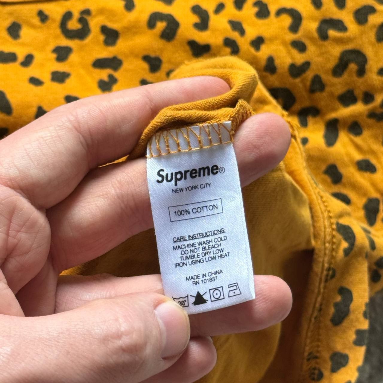 Supreme SUPREME Leopard Fuck Em All Pocket Tee Size US L / EU 52-54 / 3 - 7 Thumbnail
