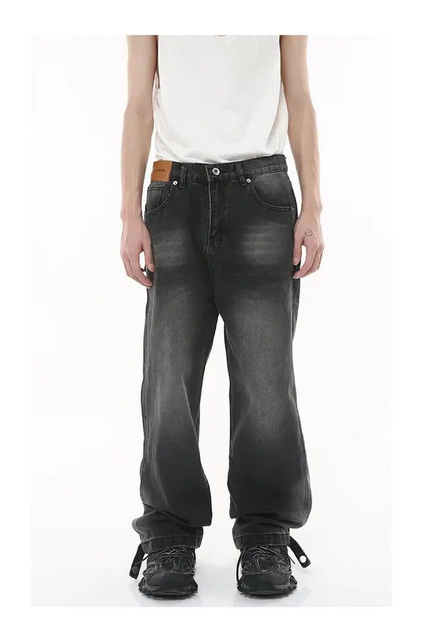 Japanese Brand Mari Vintage simple style distressed washed loose jeans Size US 32 / EU 48 - 1 Thumbnail