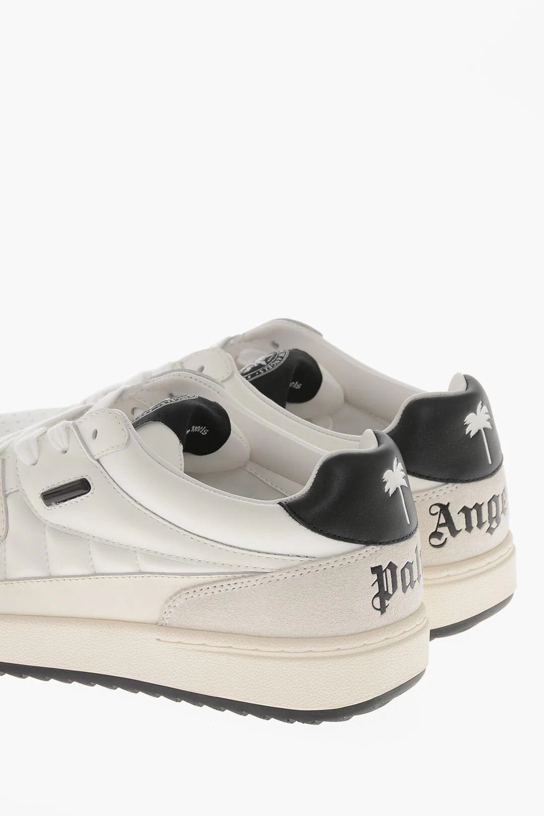 Palm Angels og1mm0326 Leather Low-Top Sneakers in White Size US 12 / IT 42 - 3 Thumbnail