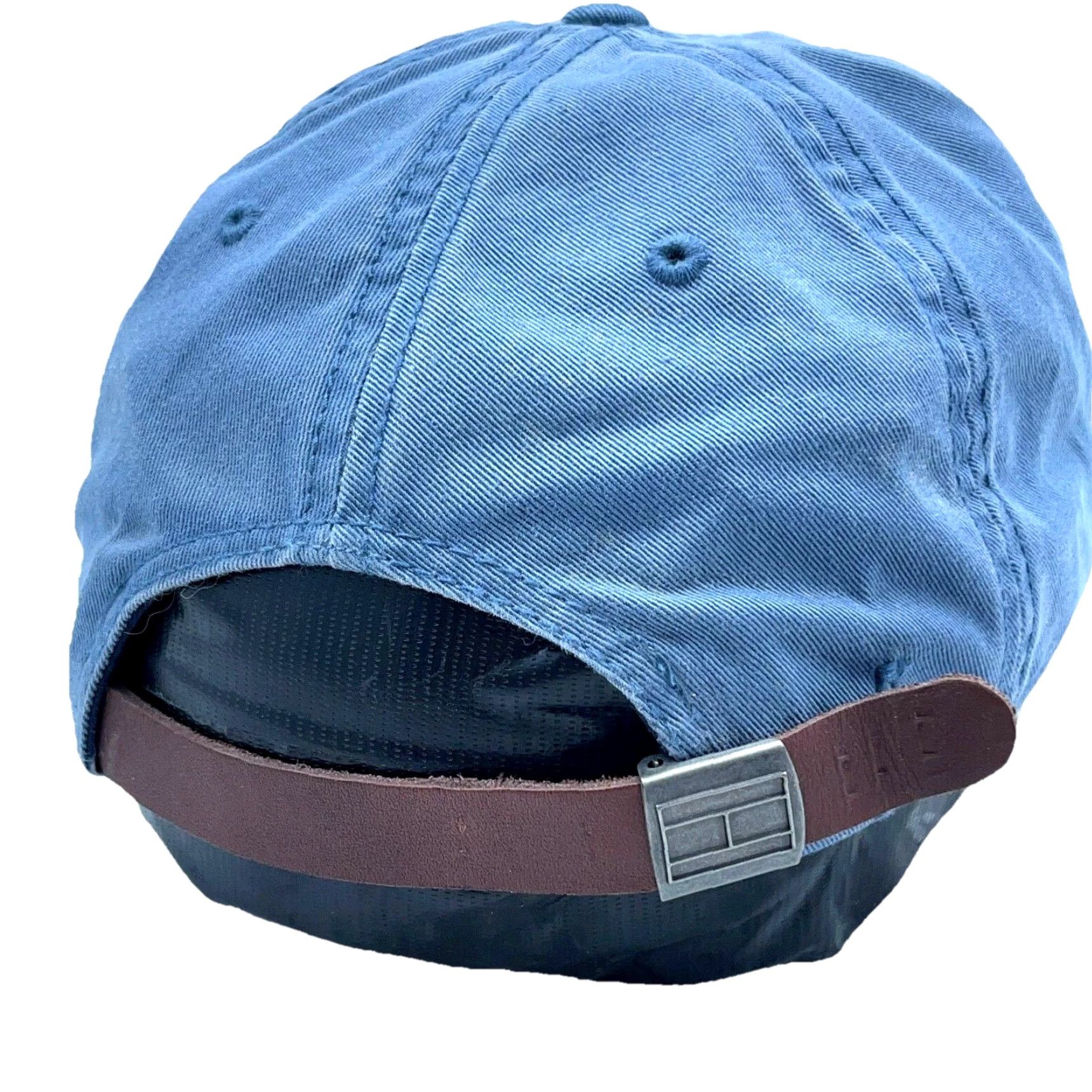Tommy Hilfiger Tommy Hilfiger Hat Cap Leather Strap Back Blue Spell Out Dad Baseball Twill Y2K Size ONE SIZE - 2 Thumbnail