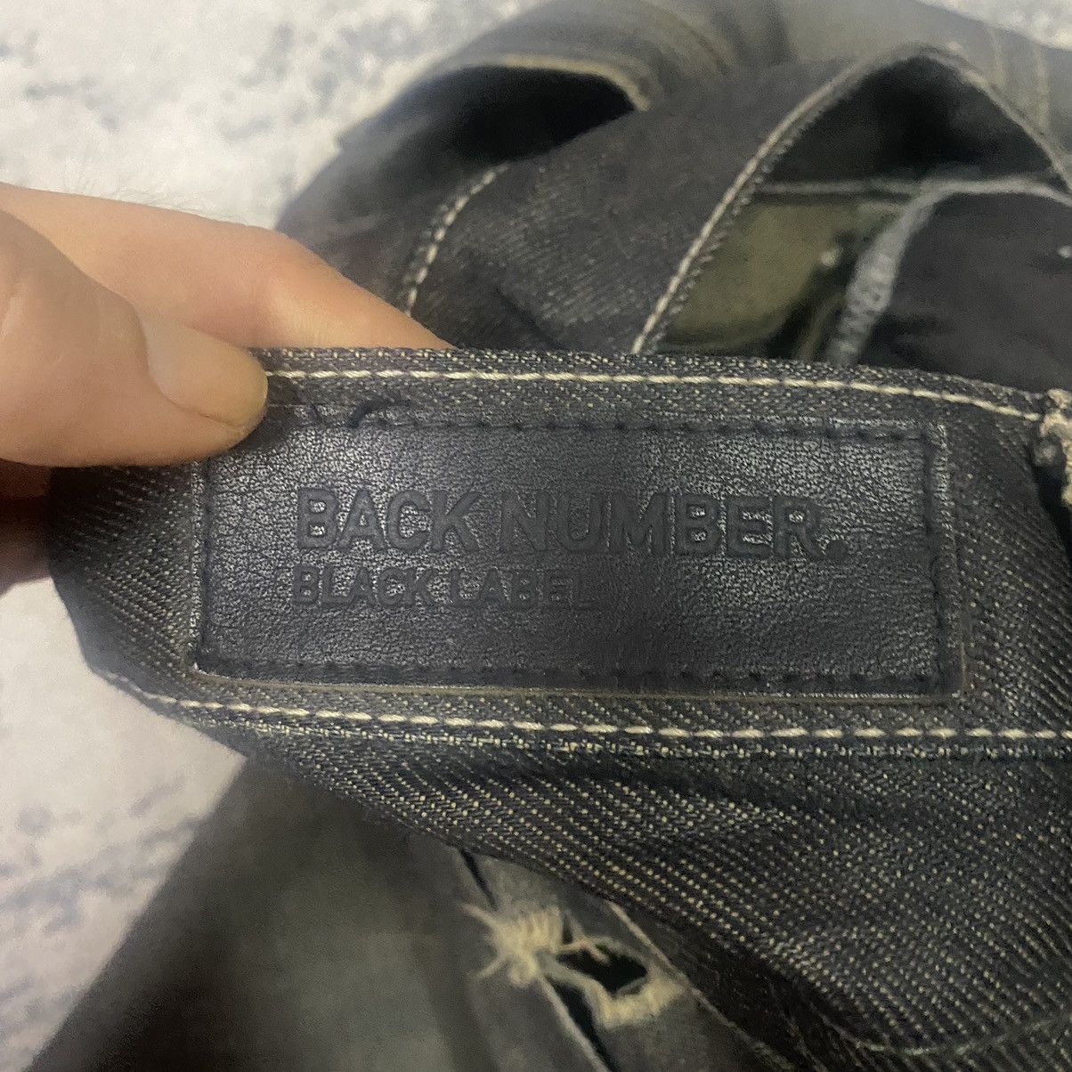 Japanese Brand Vintage Japan Back Number Black Label Mud Washed Denim Jeans Size US 32 / EU 48 - 8 Thumbnail
