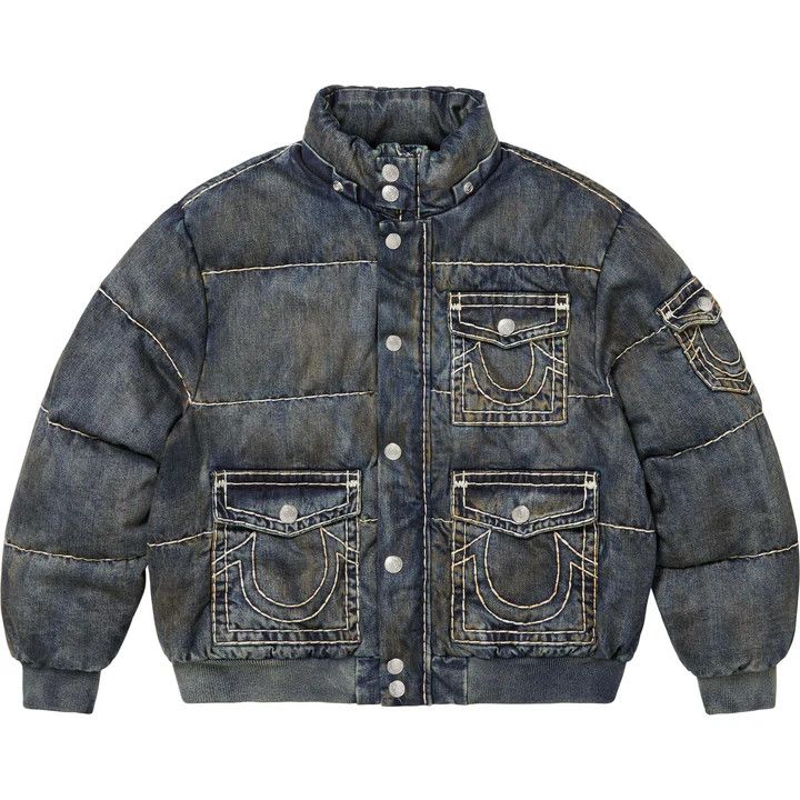 Supreme Supreme × True Religion Puffer Jacket dirty Indigo Size US XL / EU 56 / 4 - 2 Thumbnail