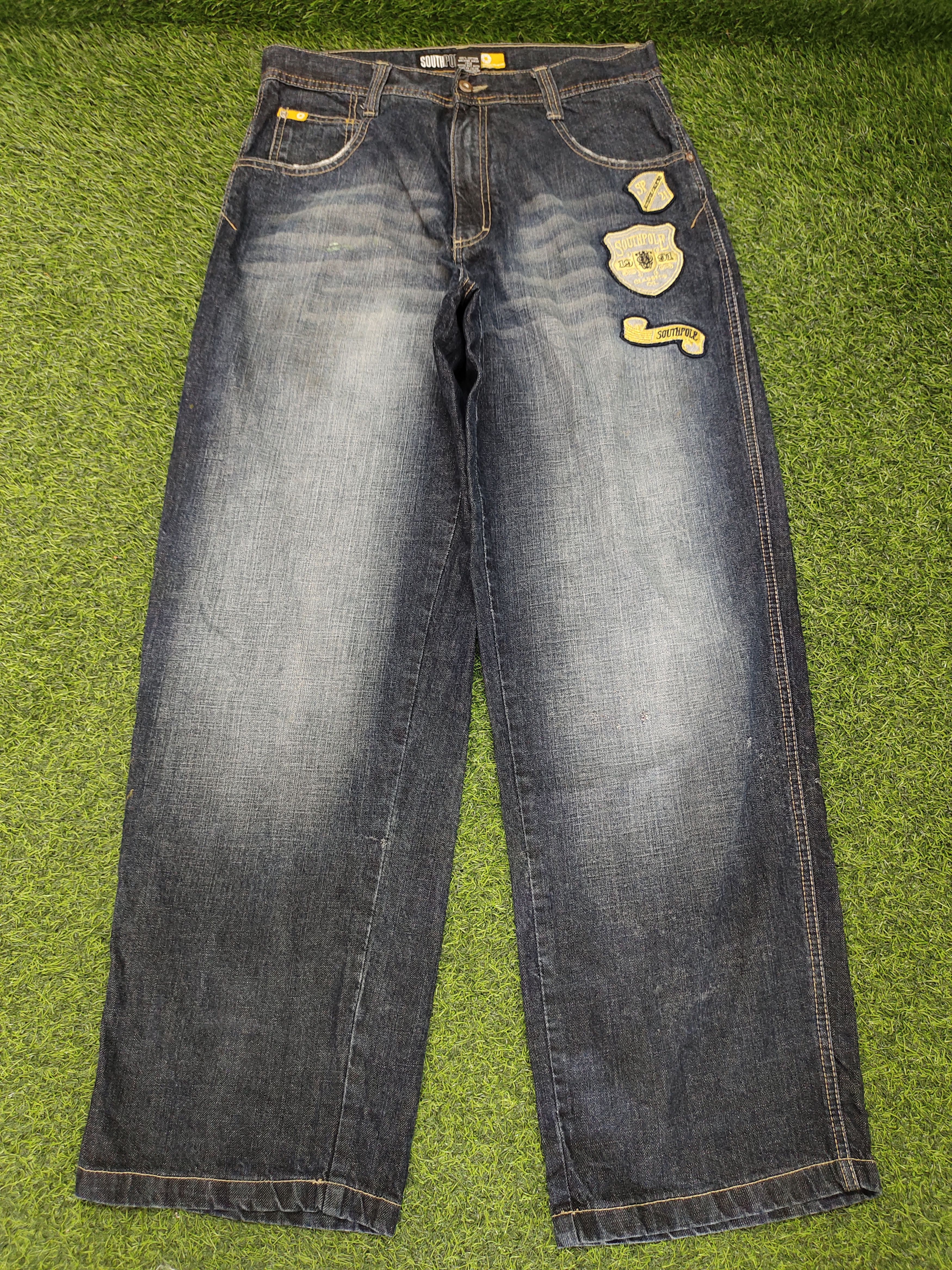 Southpole Vintage Y2k Southpole Patches Distress Faded Baggy Jeans Size US 34 / EU 50 - 1 Thumbnail