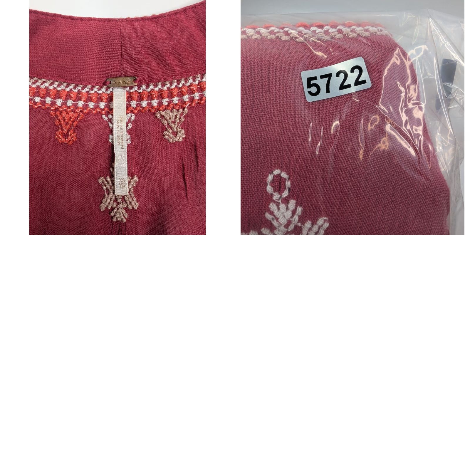 Free People Free People Stargazer Embroidered Mini Dress Women XS Red Bohemian Size XS / US 0-2 / IT 36-38 - 8 Thumbnail
