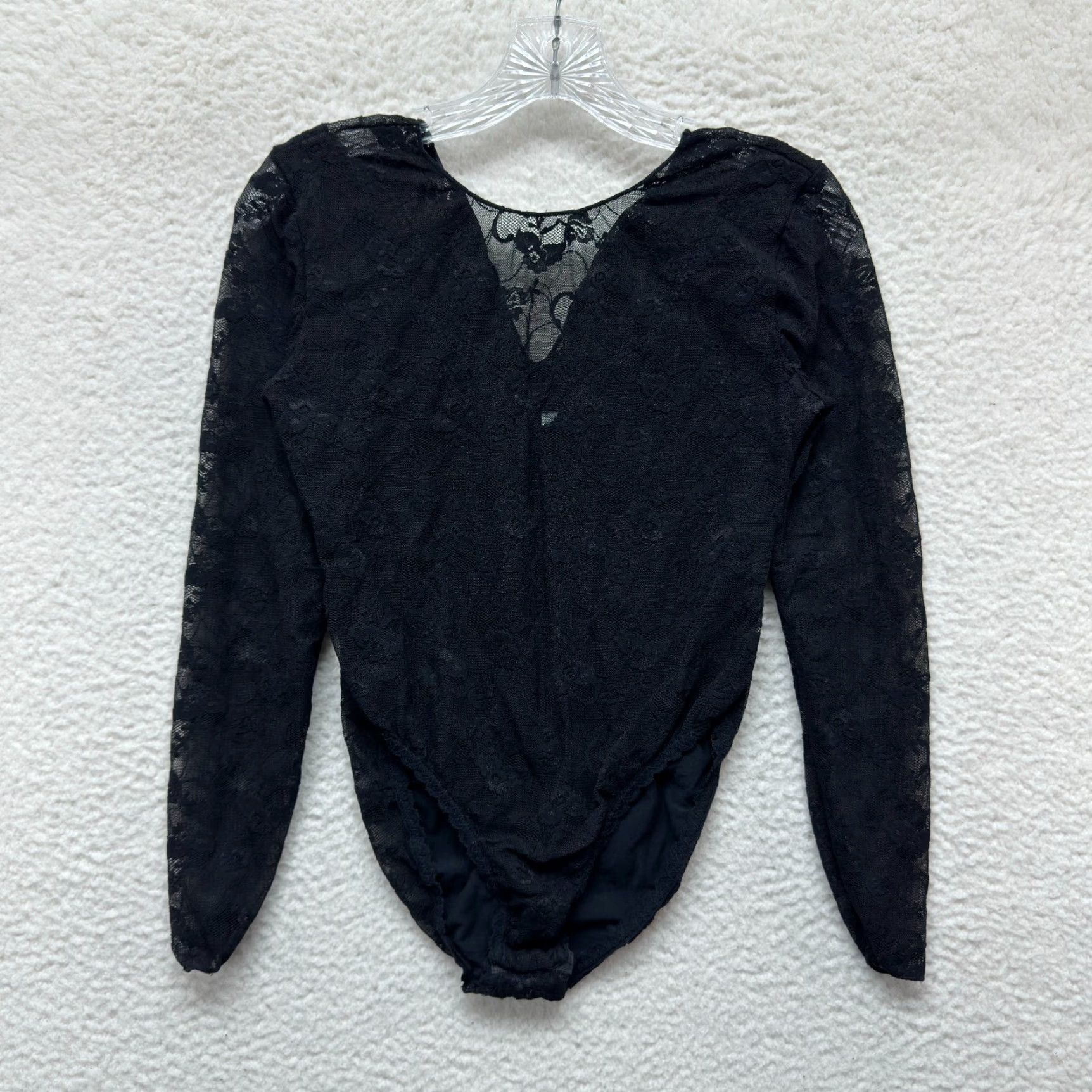 Vintage VINTAGE Lady Lynne Teddy Bodysuit Lingerie M Medium Black Lace Long Sleeve Union Size M / US 6-8 / IT 42-44 - 2 Thumbnail