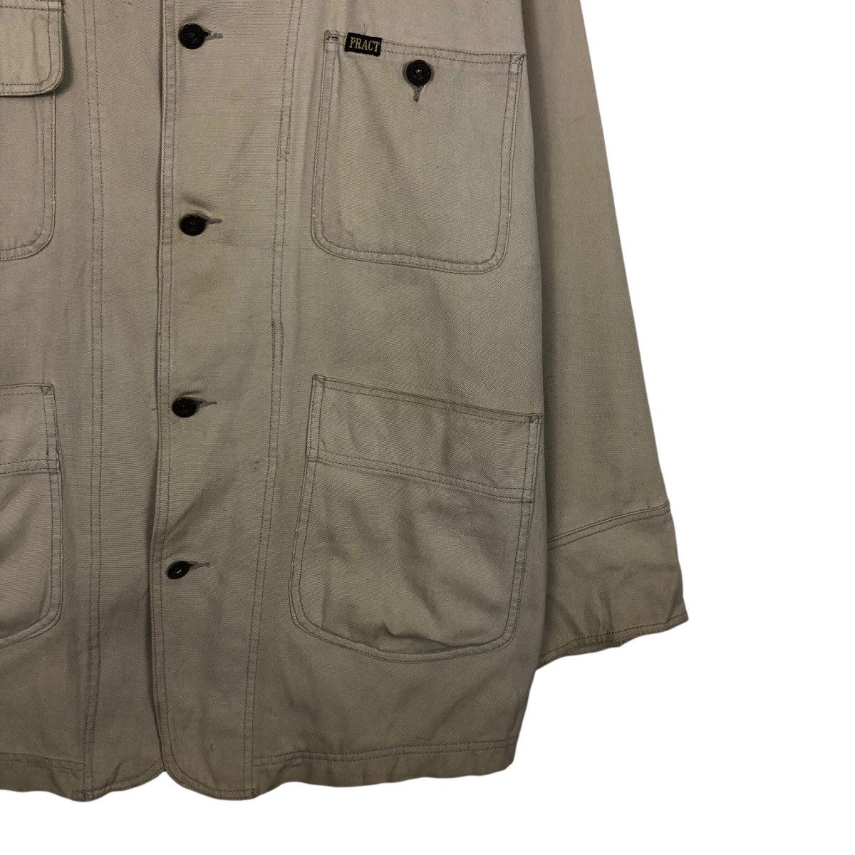 Japanese Brand Pract Studio Heavyweight Canvas Shop Jacket — Boxy Fit Size US L / EU 52-54 / 3 - 6 Thumbnail