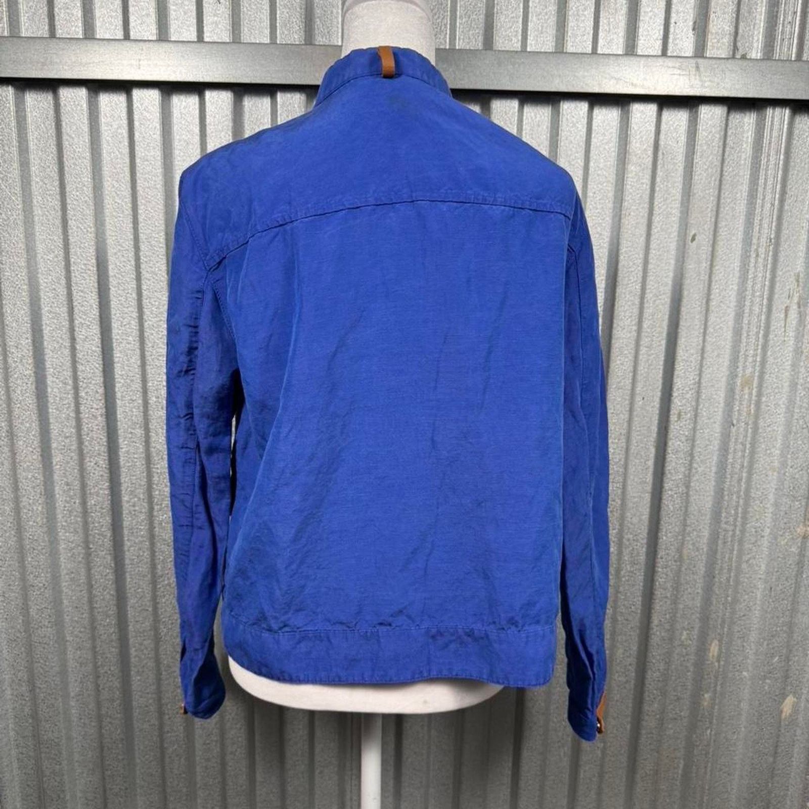 Lafayette 148 Lafayette 148 new york blue jacket with leather trim Size M / US 6-8 / IT 42-44 - 3 Thumbnail