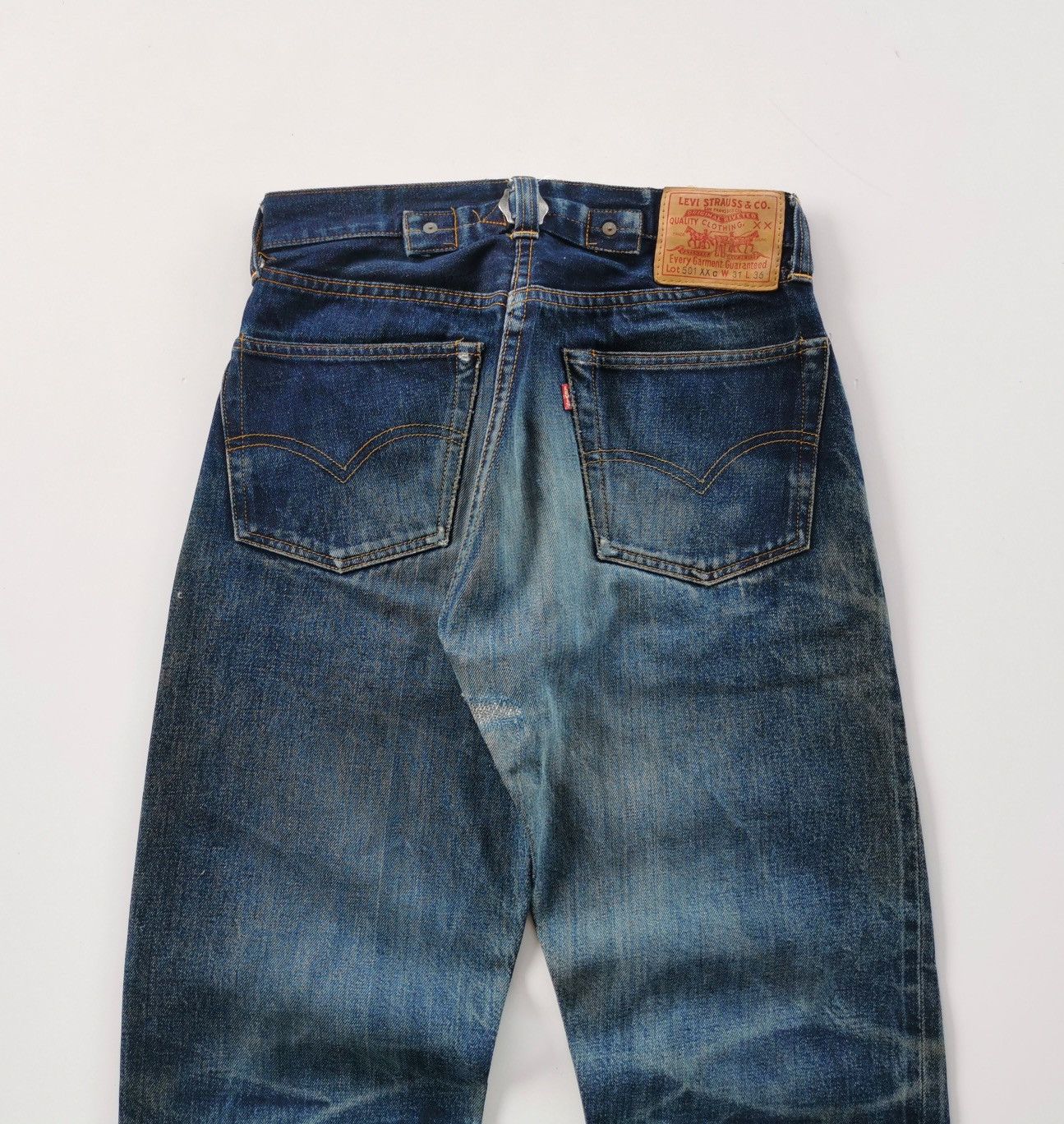 LVC × Levi's × Vintage Levis 501 xxc Big E Buckleback Selvedge Denim Jeans Size US 28 / EU 44 - 4 Thumbnail