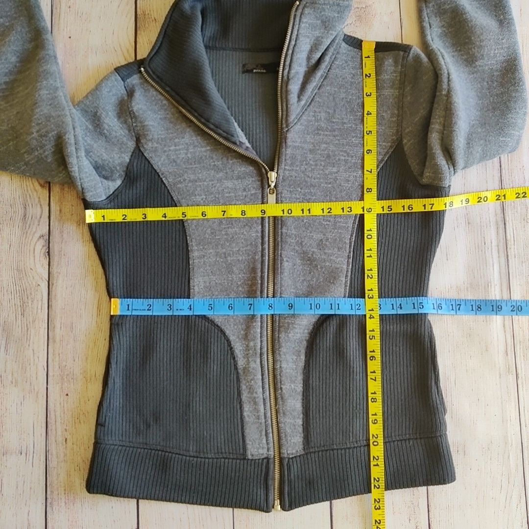 Prana Tobi ribbed fleece jacket gray sz M Size M / US 6-8 / IT 42-44 - 6 Thumbnail