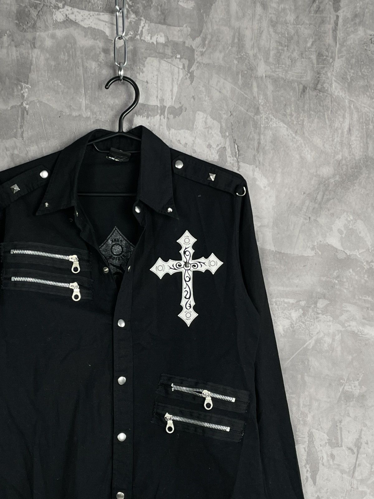 Affliction × JNCO × Vintage Y2K Affliction Style Grunge Cyber Goth Shirt Size US M / EU 48-50 / 2 - 4 Thumbnail