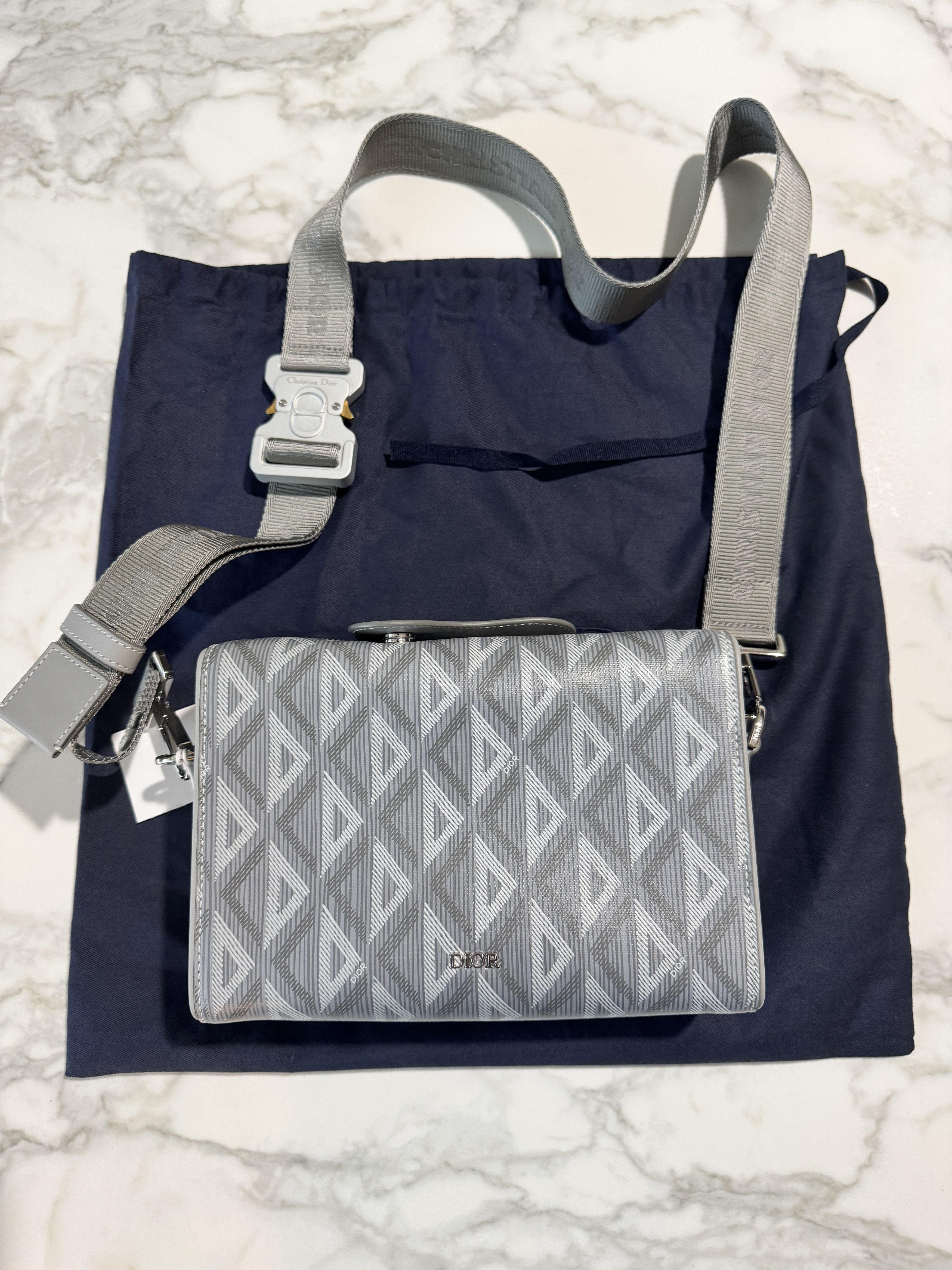 Dior Lingot pouch saddle diamond canvas Size ONE SIZE - 1 Thumbnail