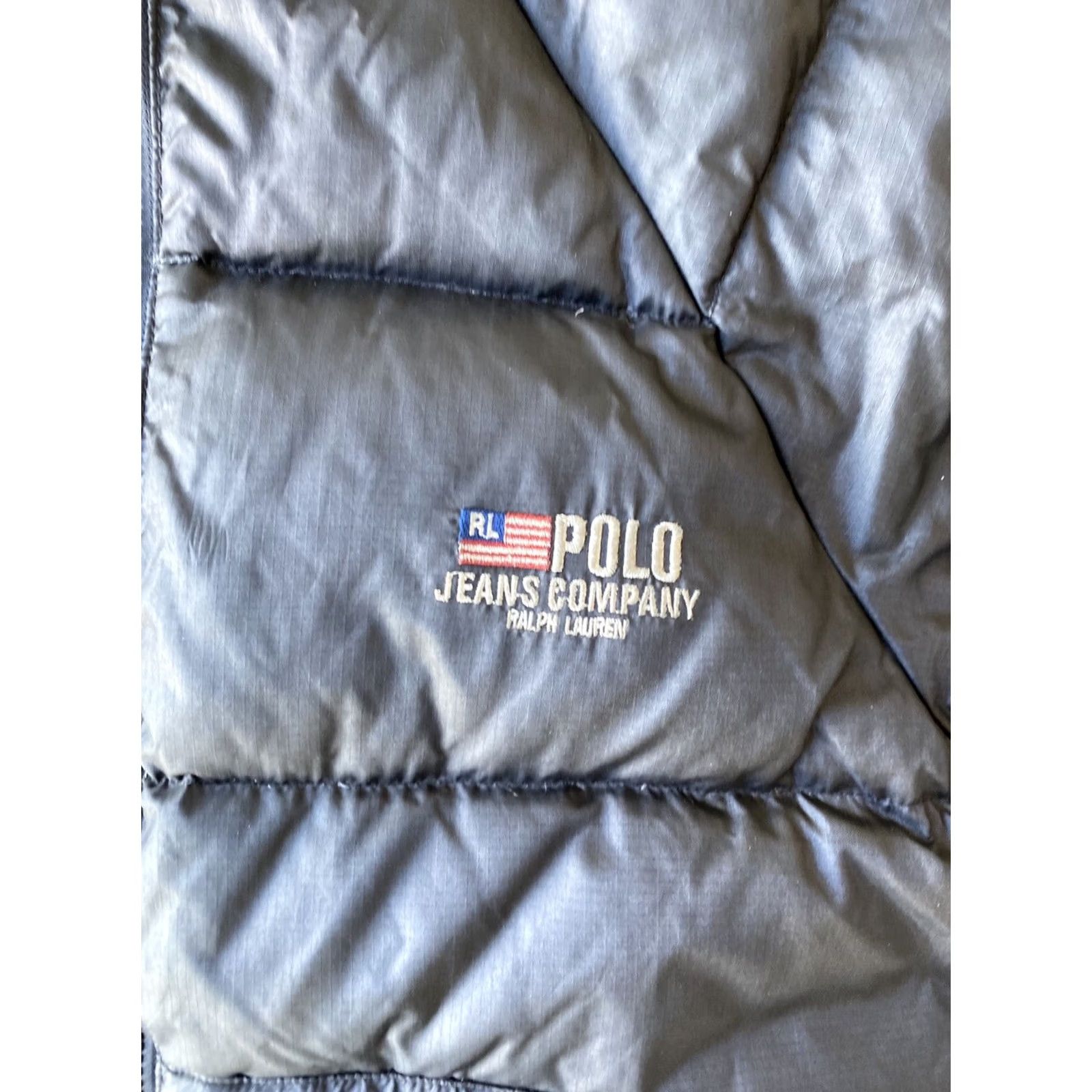 Vintage Polo Jeans Co. Ralph Lauren Jacket Polo Jeans Co. Ralph Lauren Men's Black Puffer Jacket M Nylon Down Full Zip Logo Size US M / EU 48-50 / 2 - 2 Thumbnail