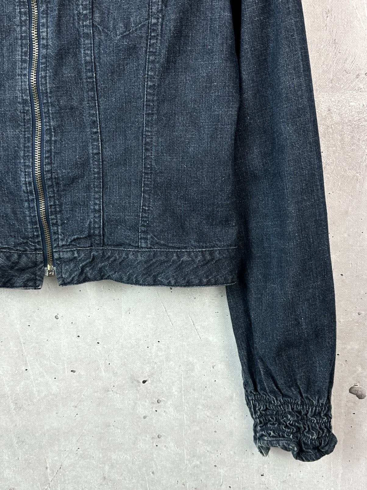 Diesel Vintage Diesel Indigo Thermic Blue Zip Cotton Denim Jacket Size L / US 10 / IT 46 - 6 Thumbnail